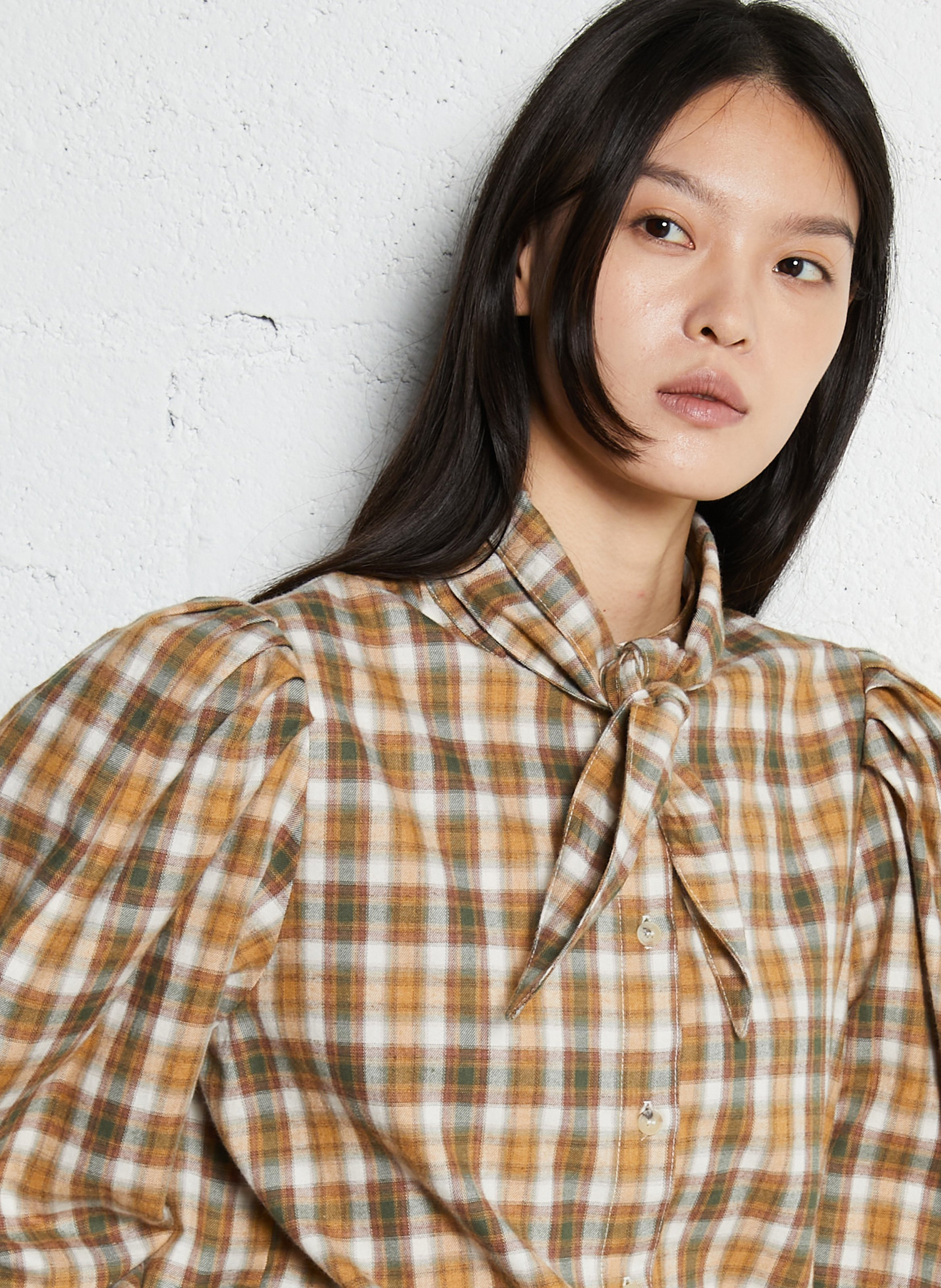 Rechte, katoenen blouse met print SUZIE WINKLE Beige