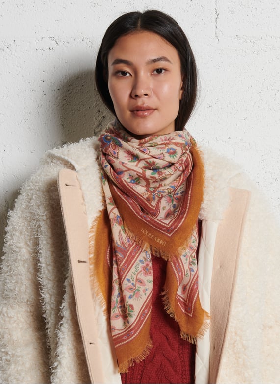 Printed wool scarf ONE SIZE