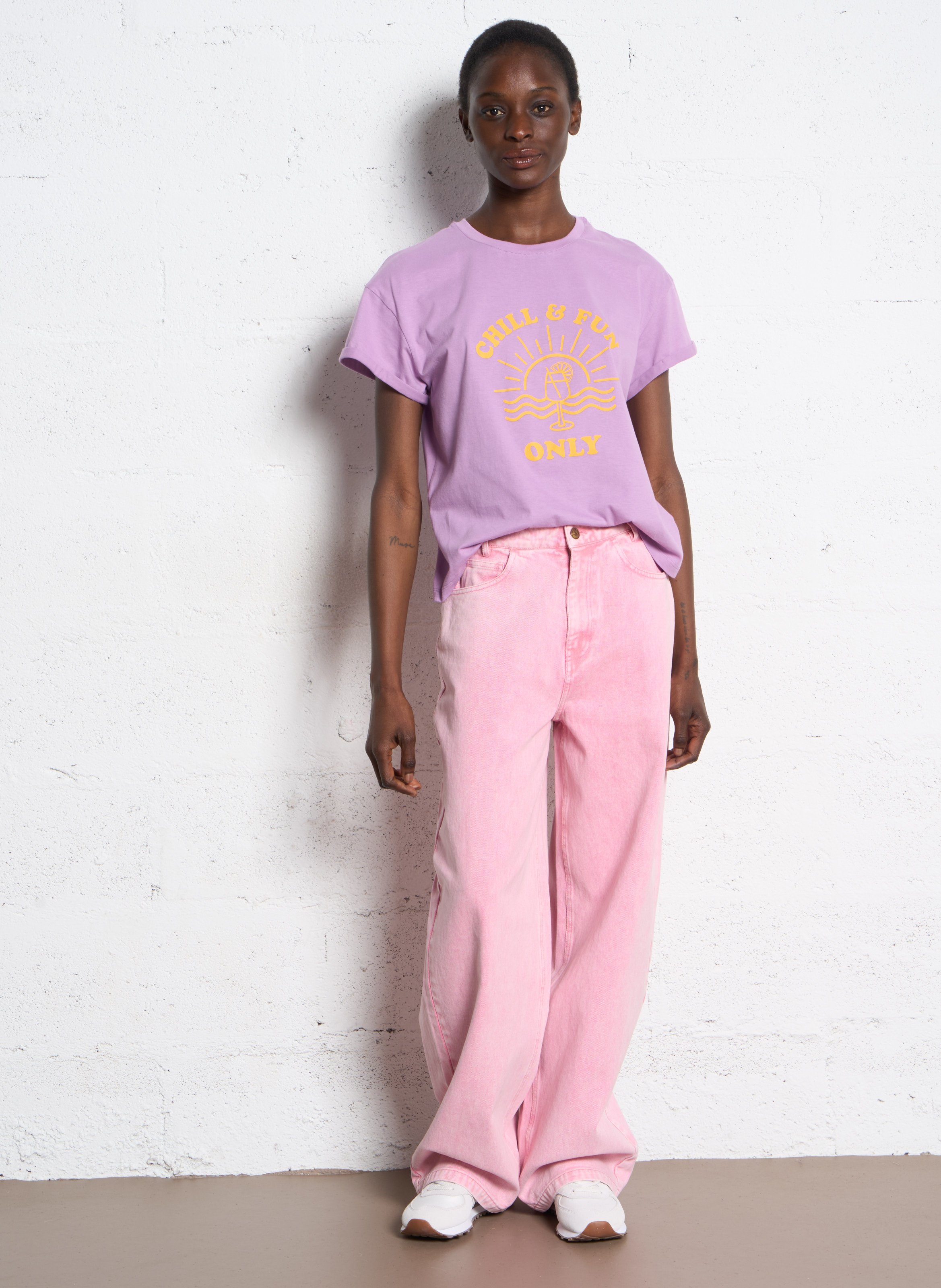 Tee-shirt droit en coton I CODE Violet