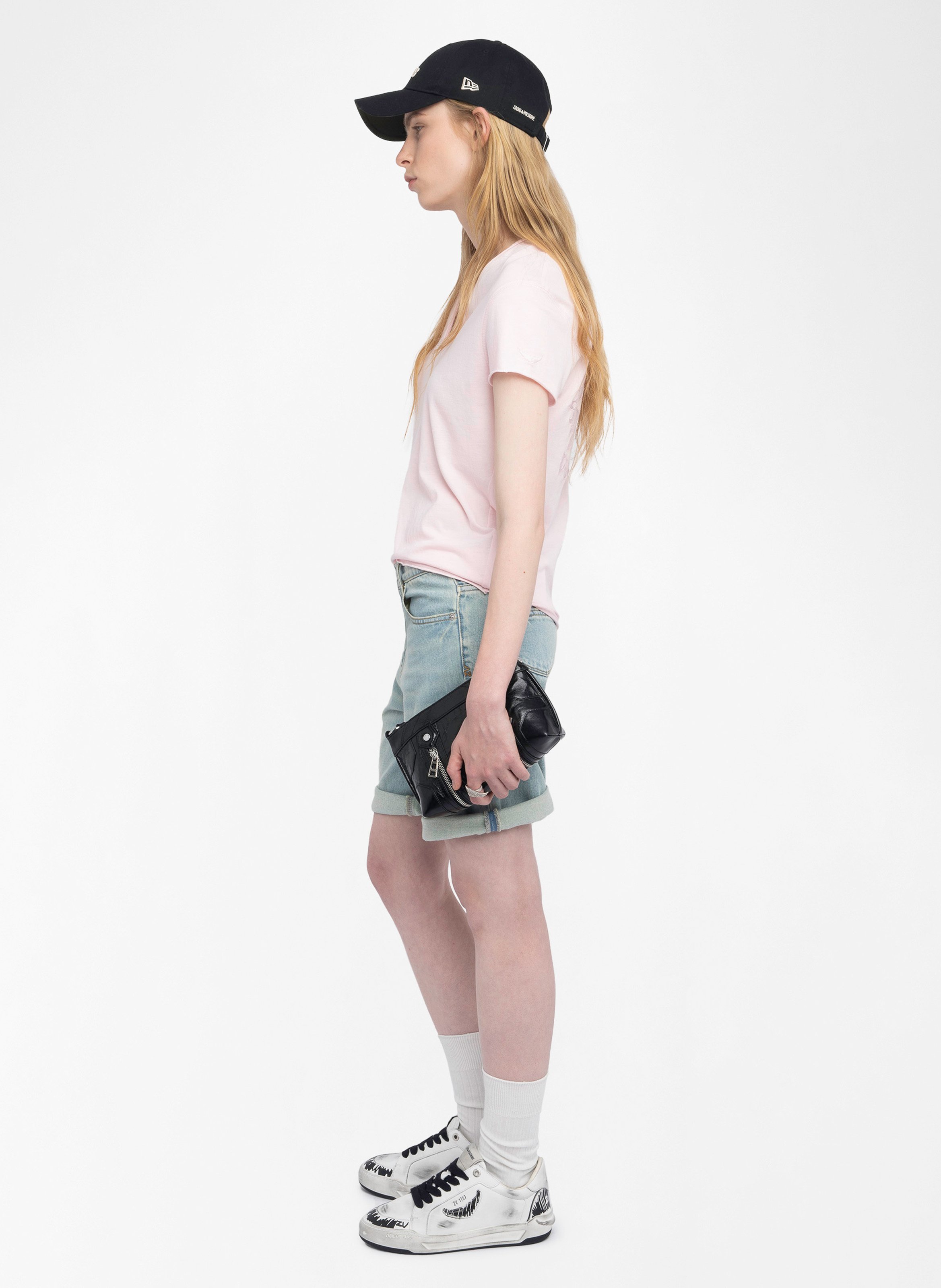 Straight V-neck T-shirt with back pattern ZADIG&VOLTAIRE Pink