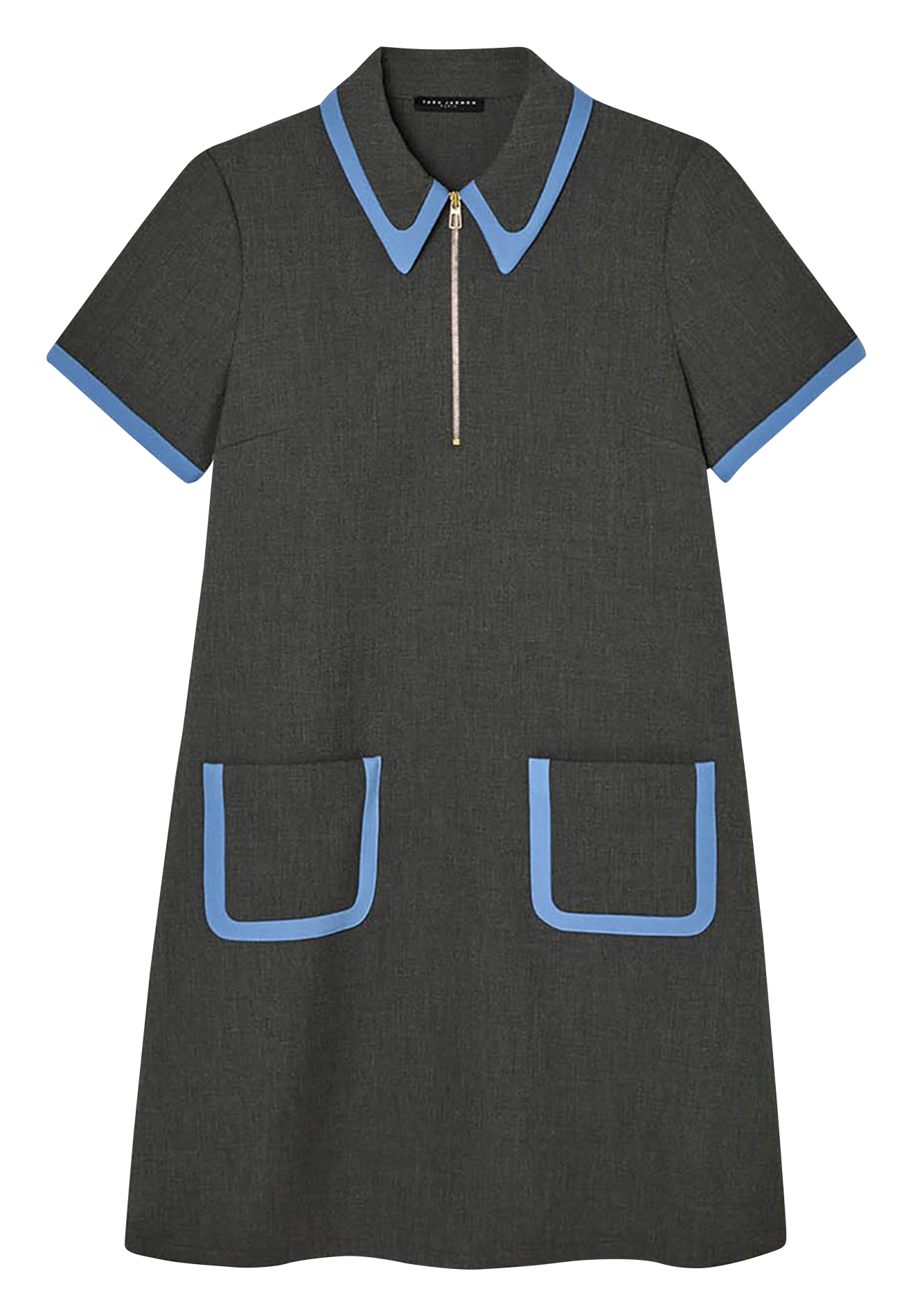 Short retro trapeze dress TARA JARMON Grey