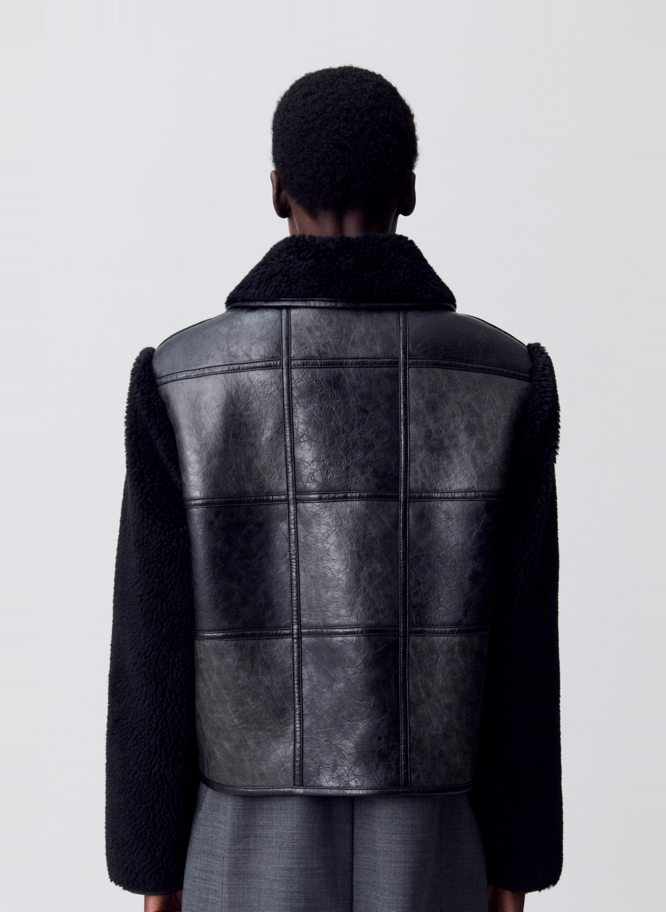 Straight jacket with classic collar CLAUDIE PIERLOT Black