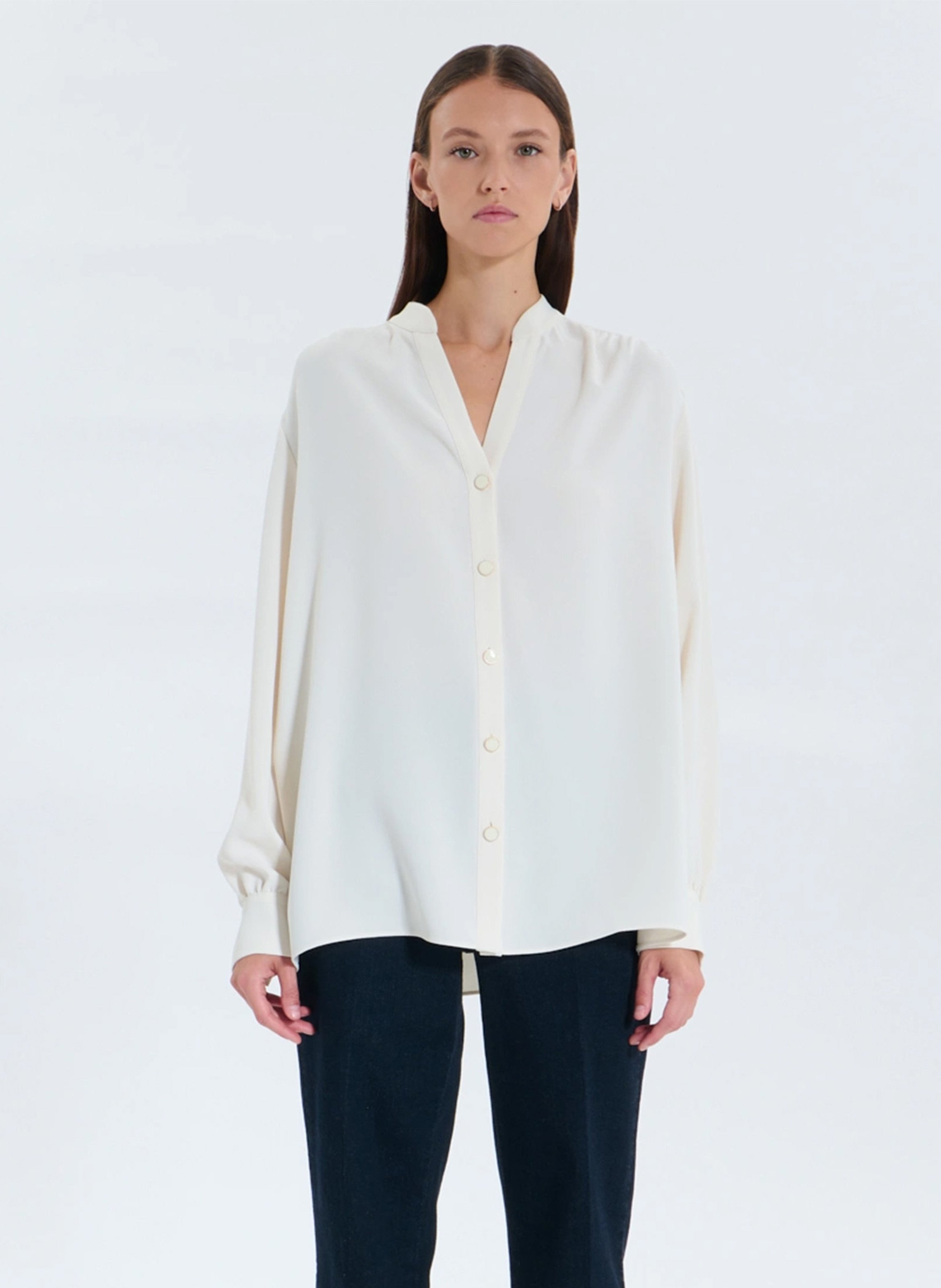 Blouse col tunisien ZAPA Blanc