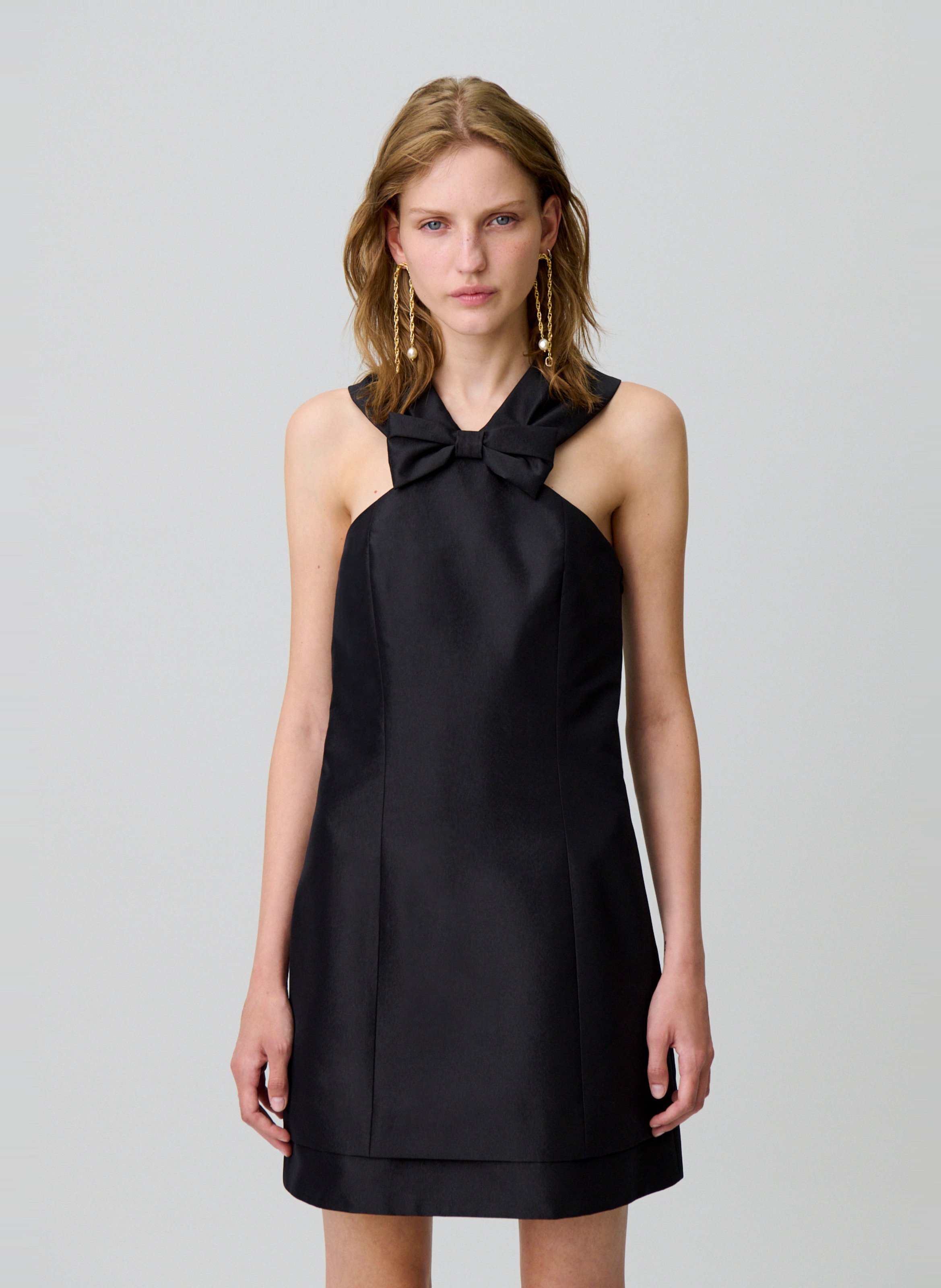 Robe courte satinée CLAUDIE PIERLOT Noir