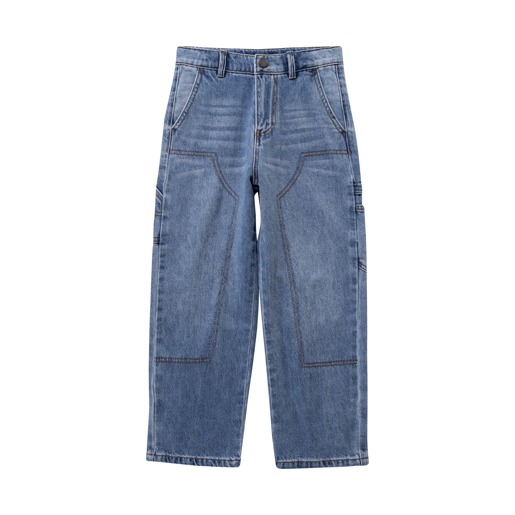 Jean baggy en coton IKKS JUNIOR Bleu