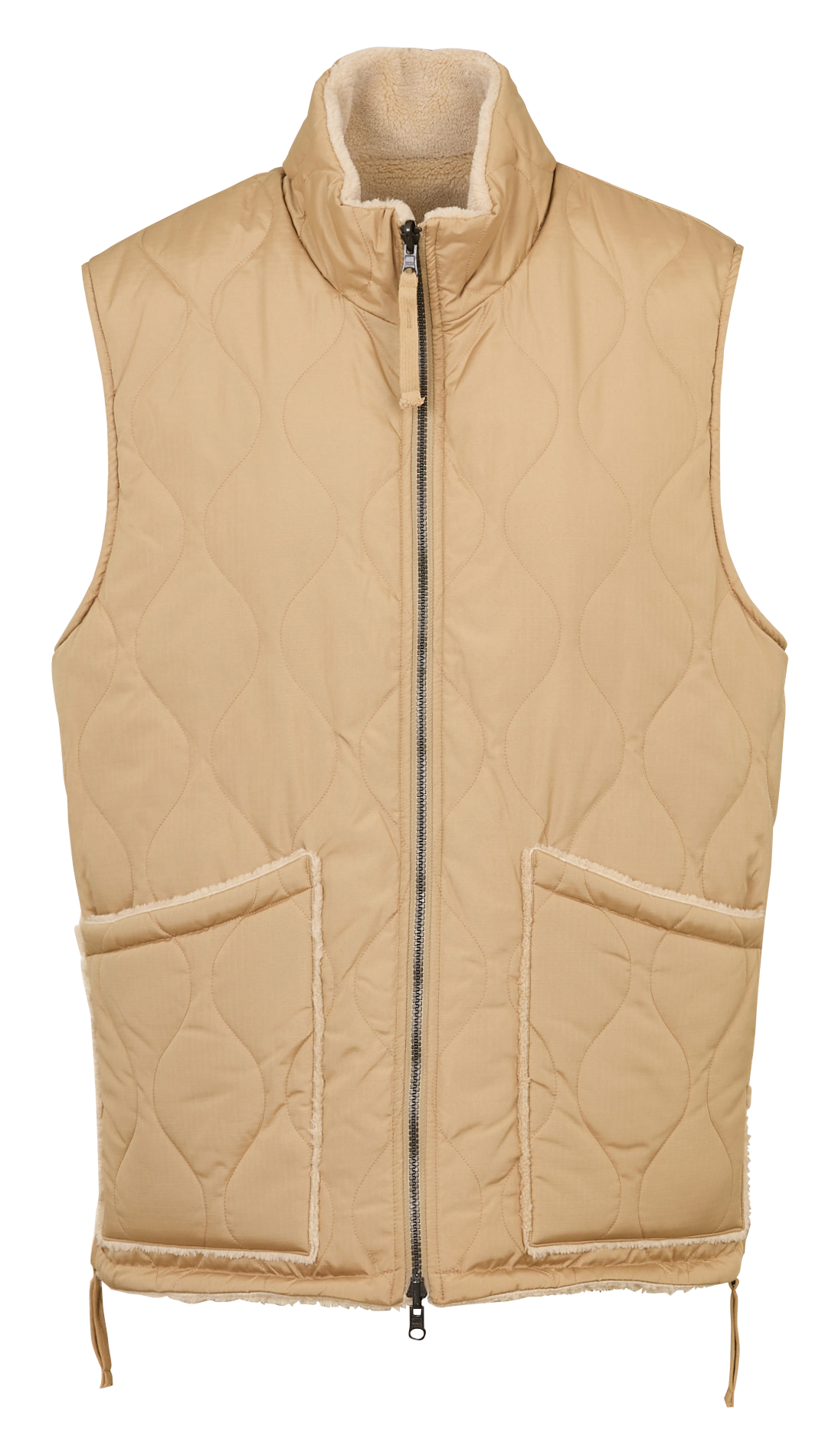 Veste col montant sans manches réversible TAION Beige