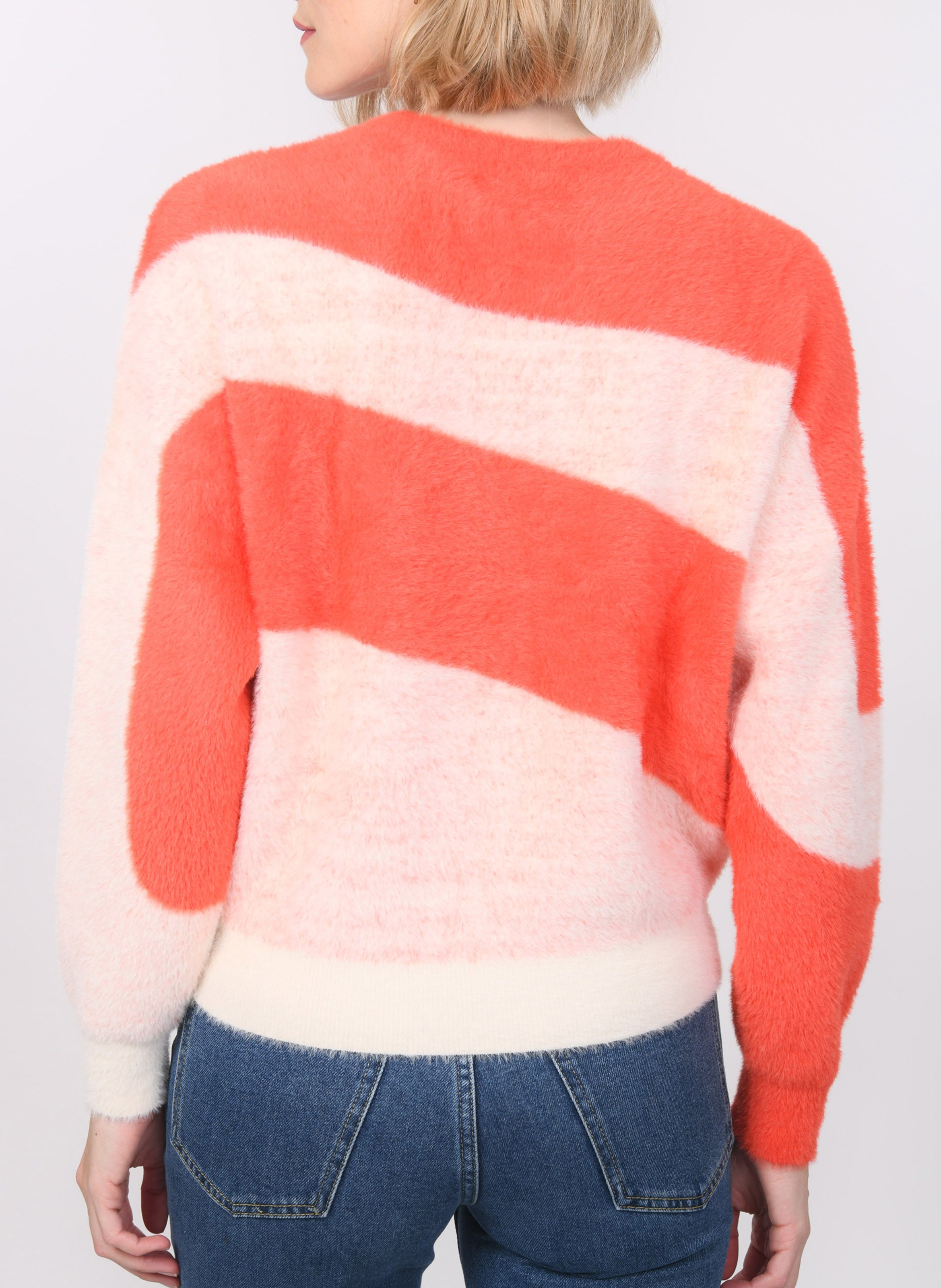 Rundhalsausschnitt-Flauschpullover KOOKAI Orange