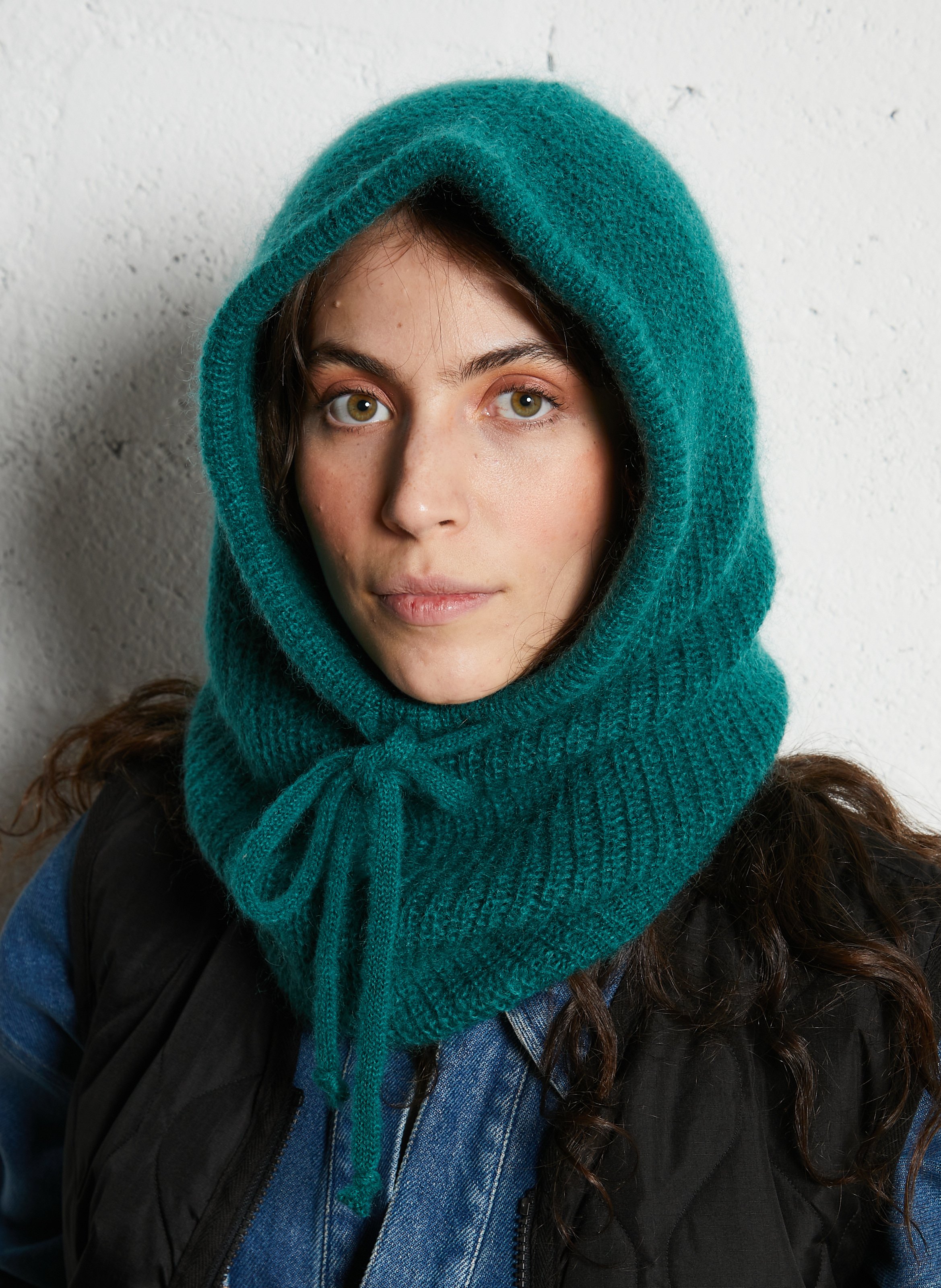 Capuchon in gemengde mohair LEON & HARPER Groen