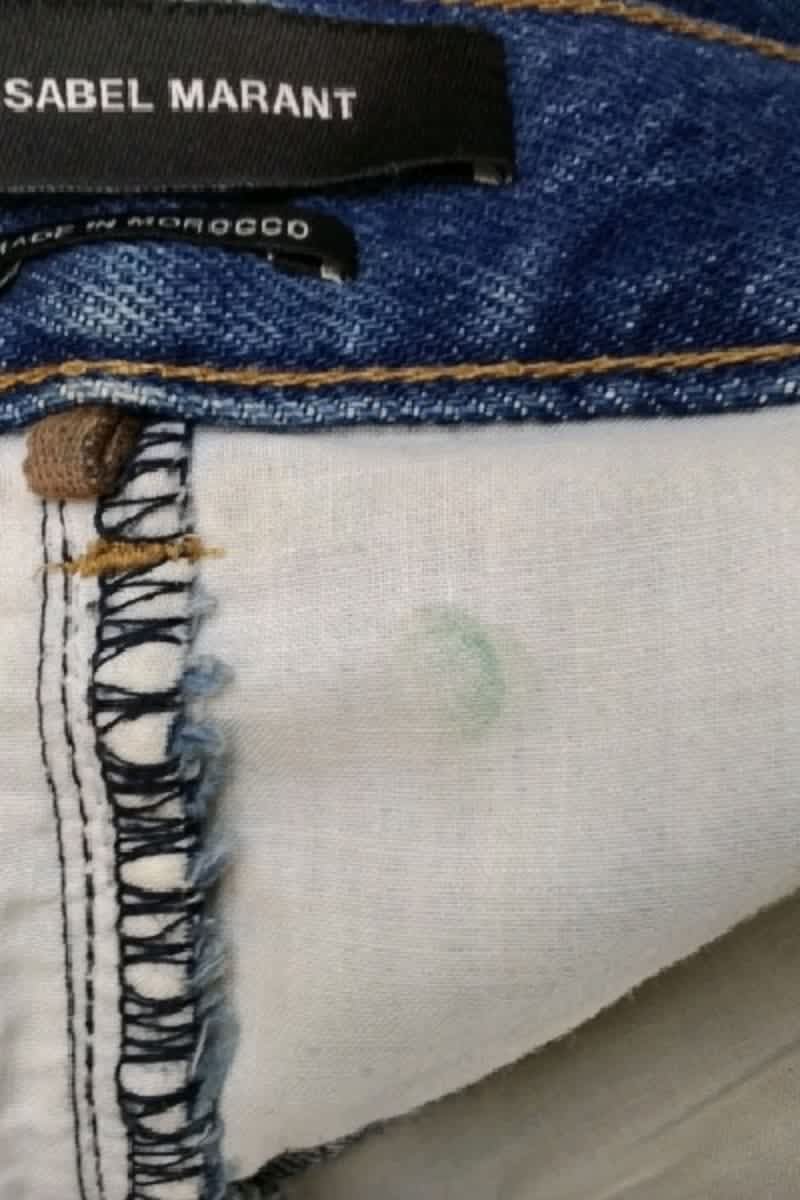 Straight cotton-blend pants ISABEL MARANT - Seconde Main Blue