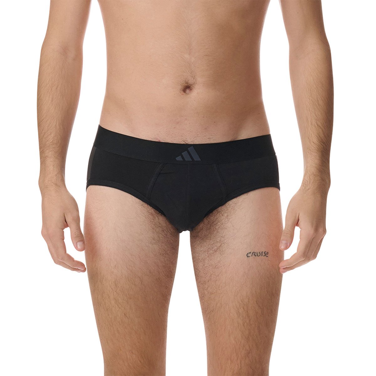 Set of 2 men's active flex cotton 3 stripes adidas sport briefs ADIDAS UNDERWEAR Blue