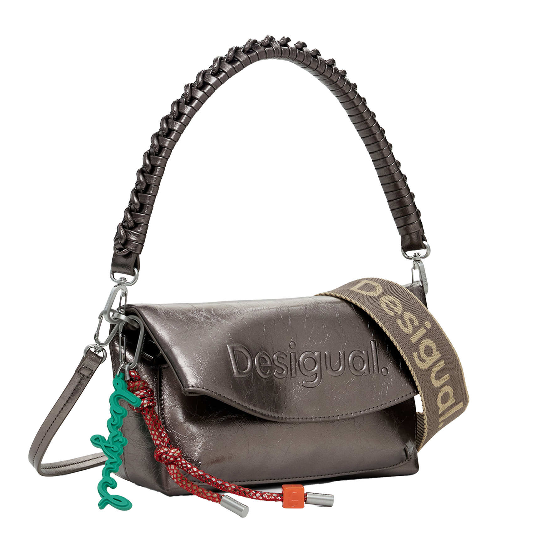 Sac bandoulière métallisé DESIGUAL Multicolore