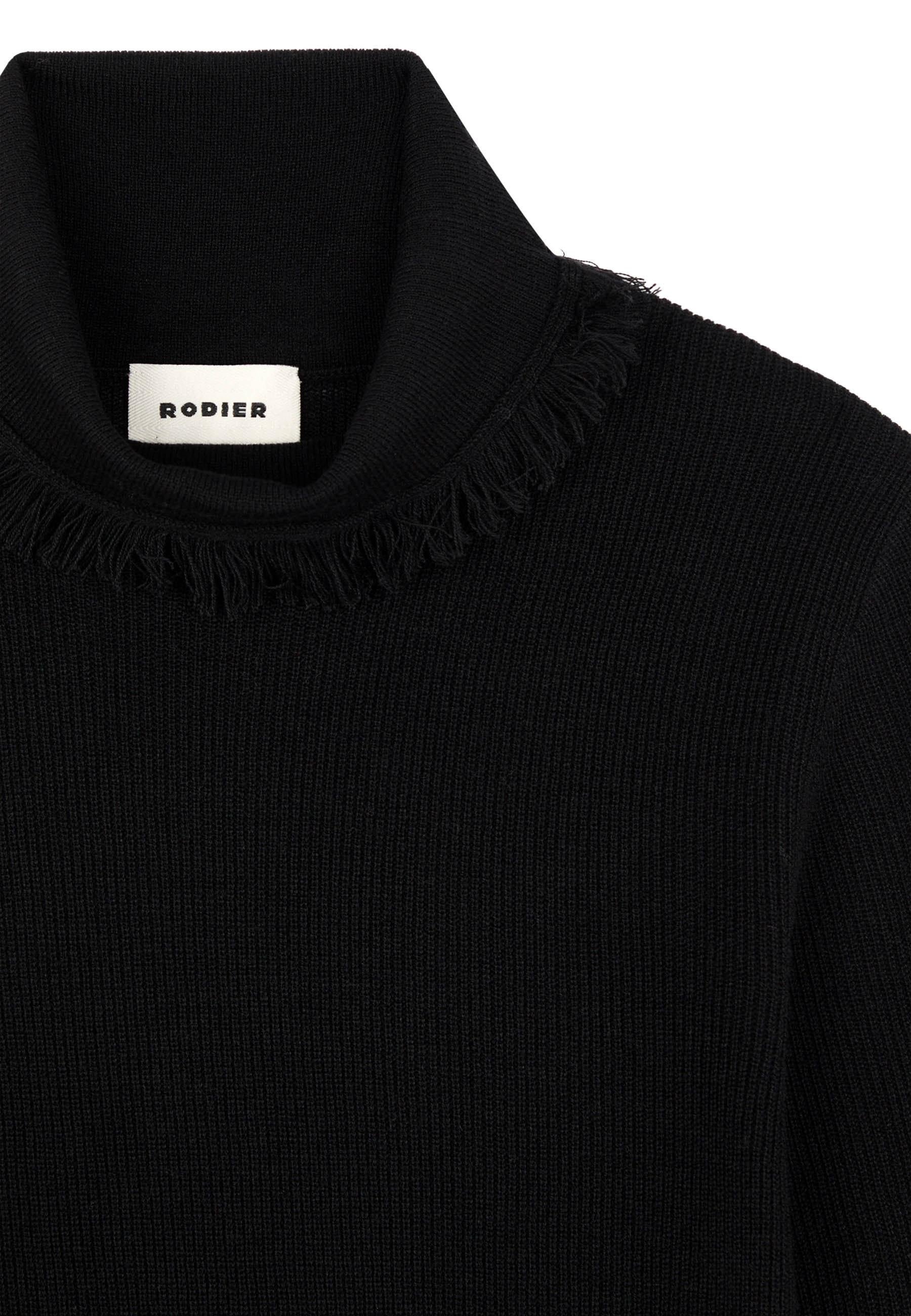 Short-sleeve turtleneck sweater RODIER Black