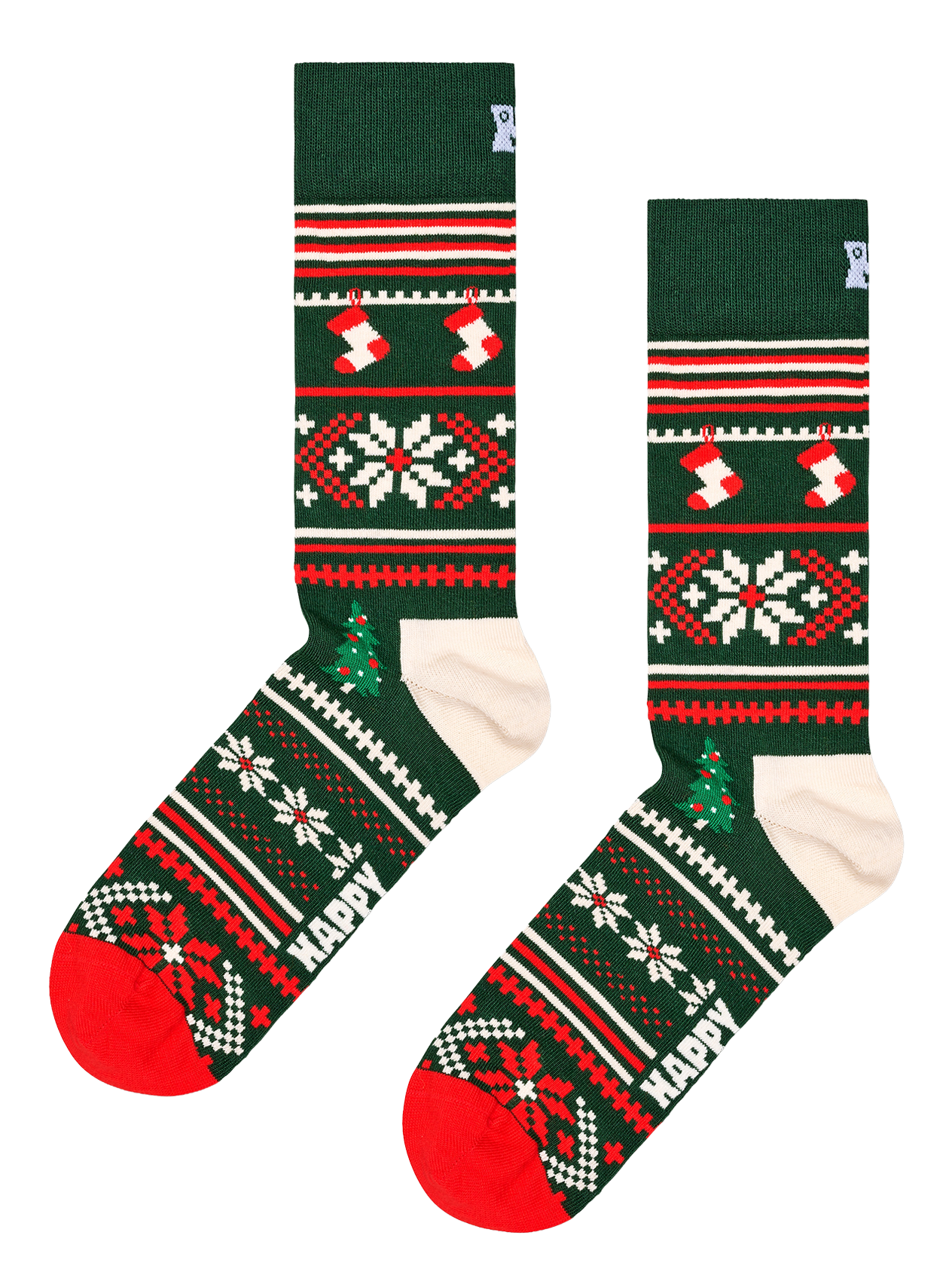 Pack aus bedruckten Baumwollmischsocken HAPPY SOCKS Grun