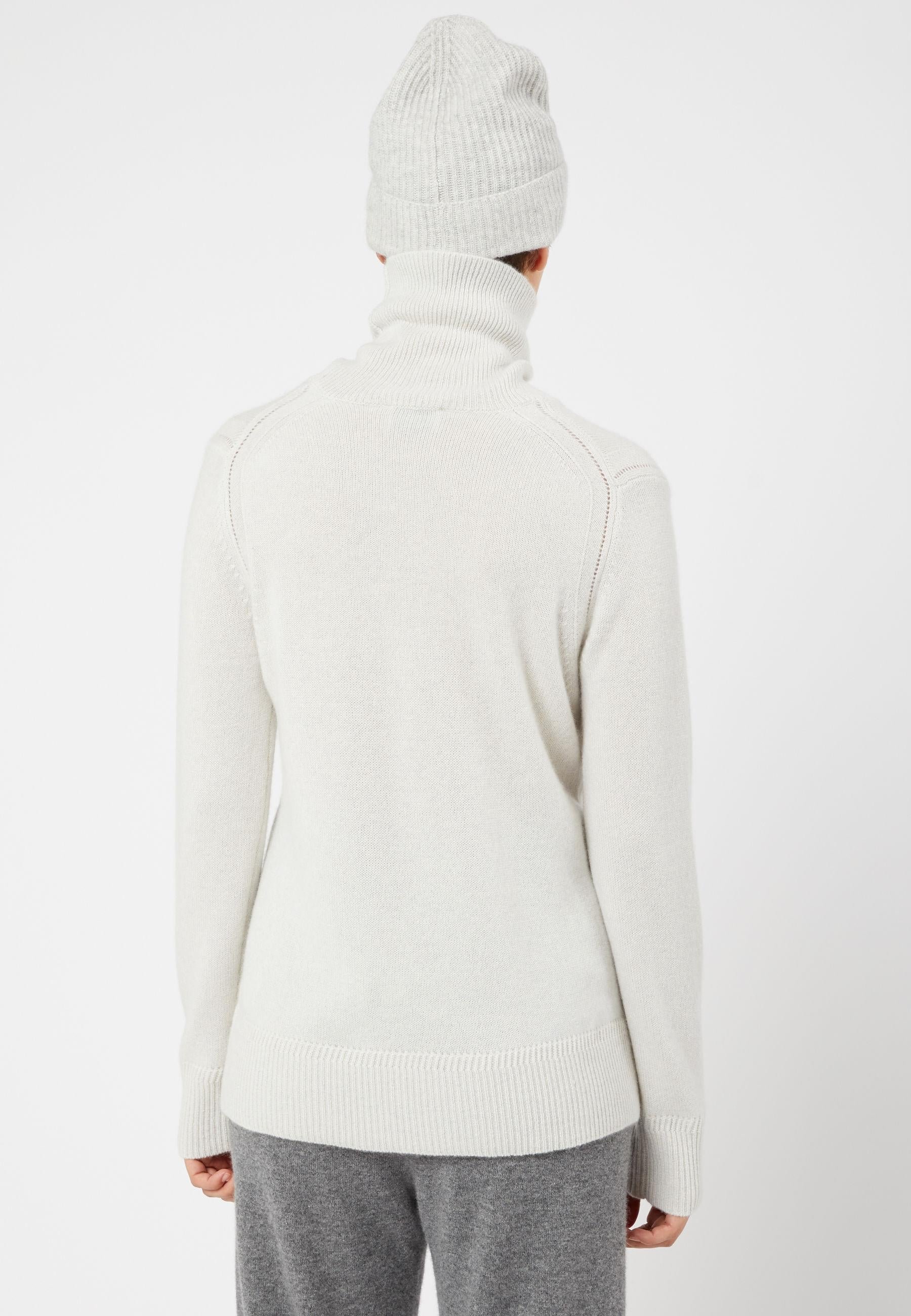 Oversized cashmere turtleneck sweater RODIER White