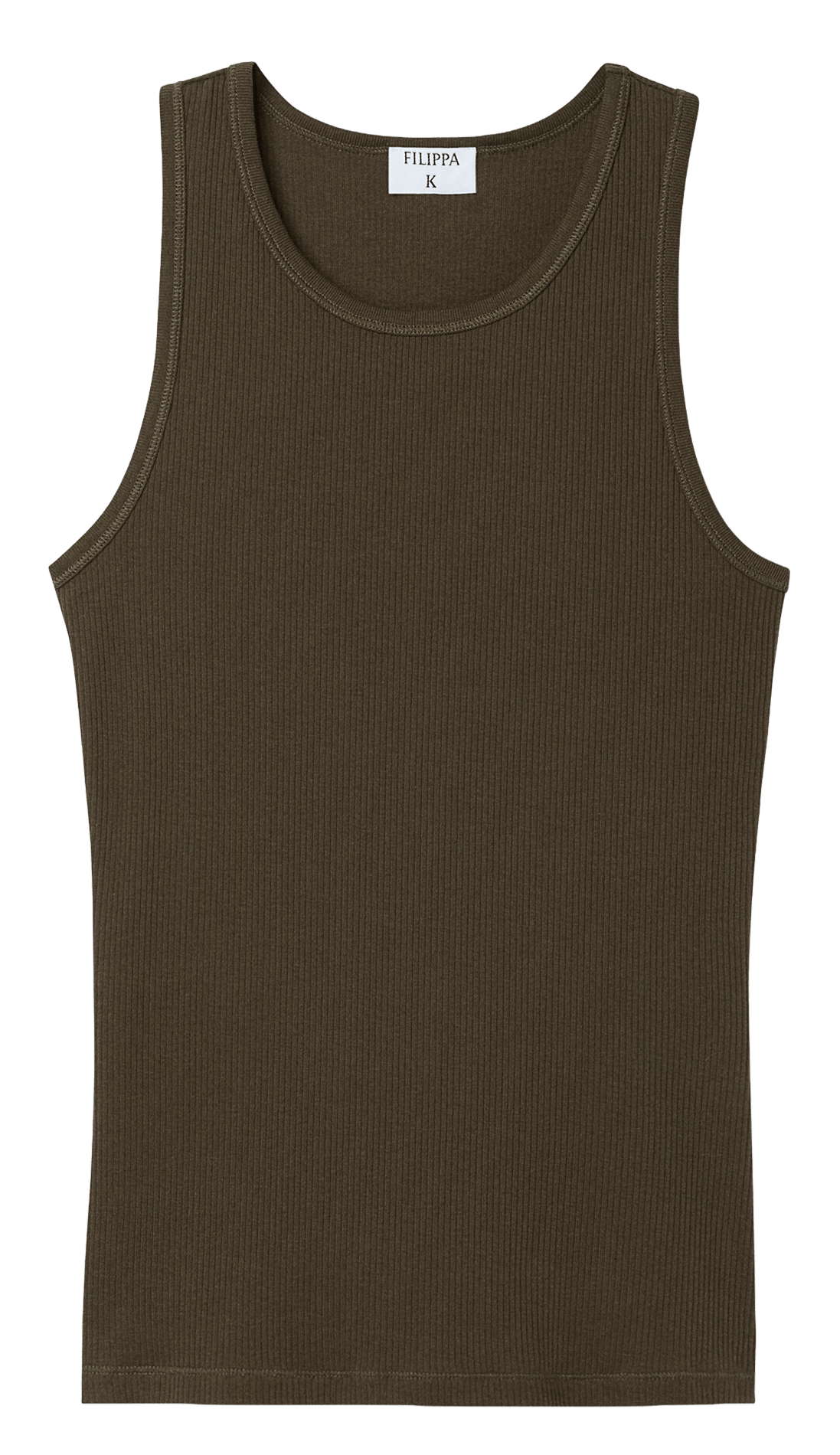 Débardeur moulant en coton bio mélangé FILIPPA K Marron