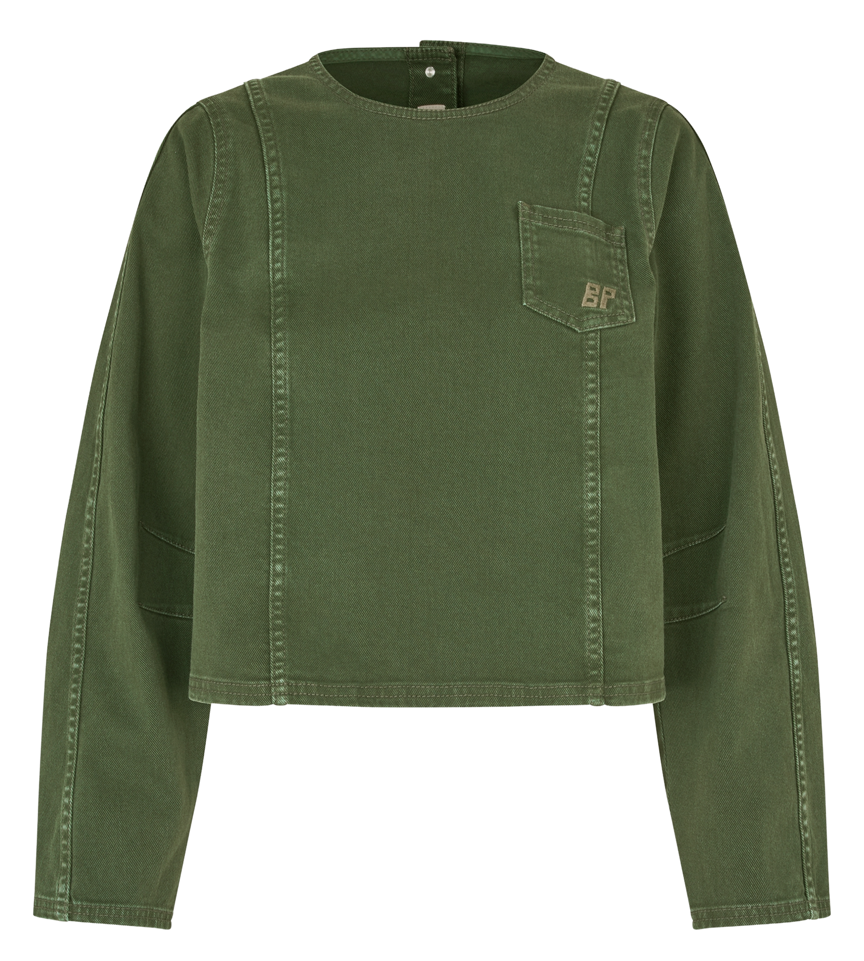 Denim button-back top BAUM UND PFERDGARTEN Green