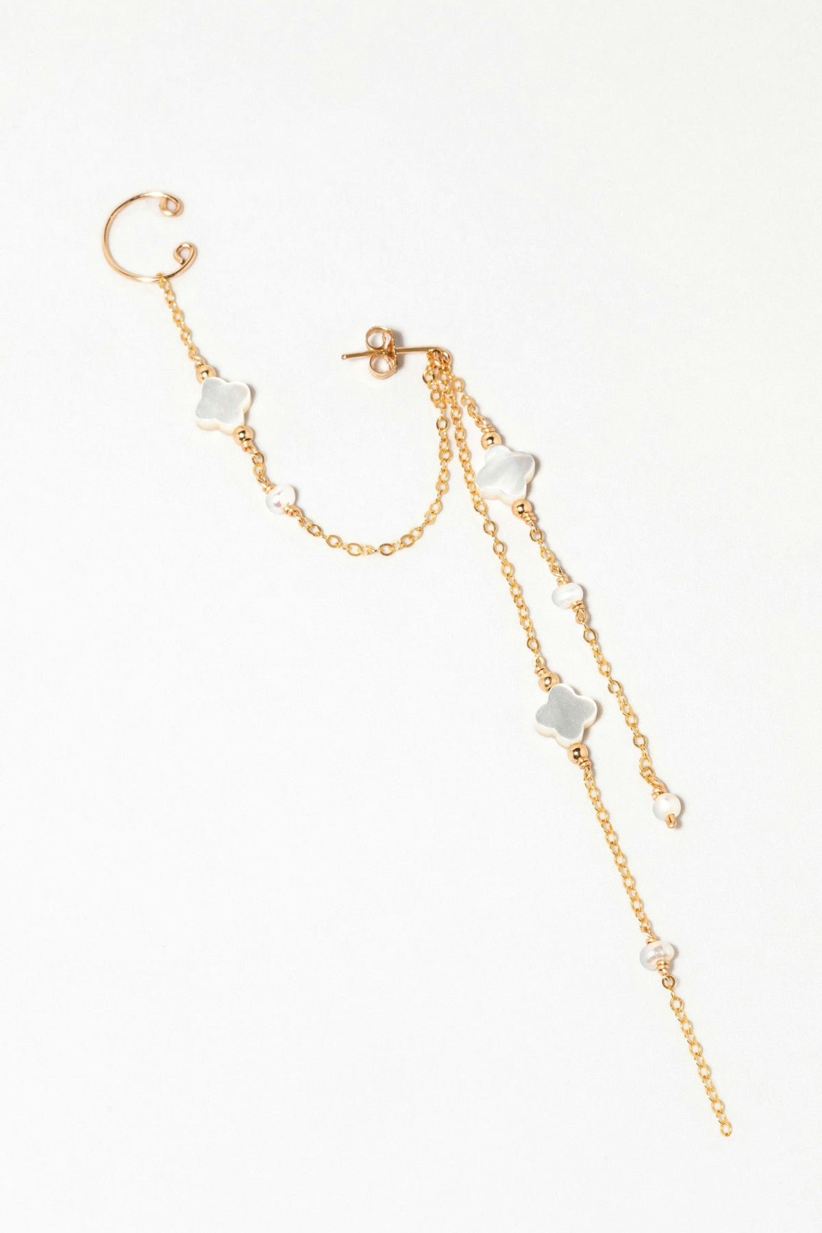 Star ear cuff - mother of pearl YAY Golden