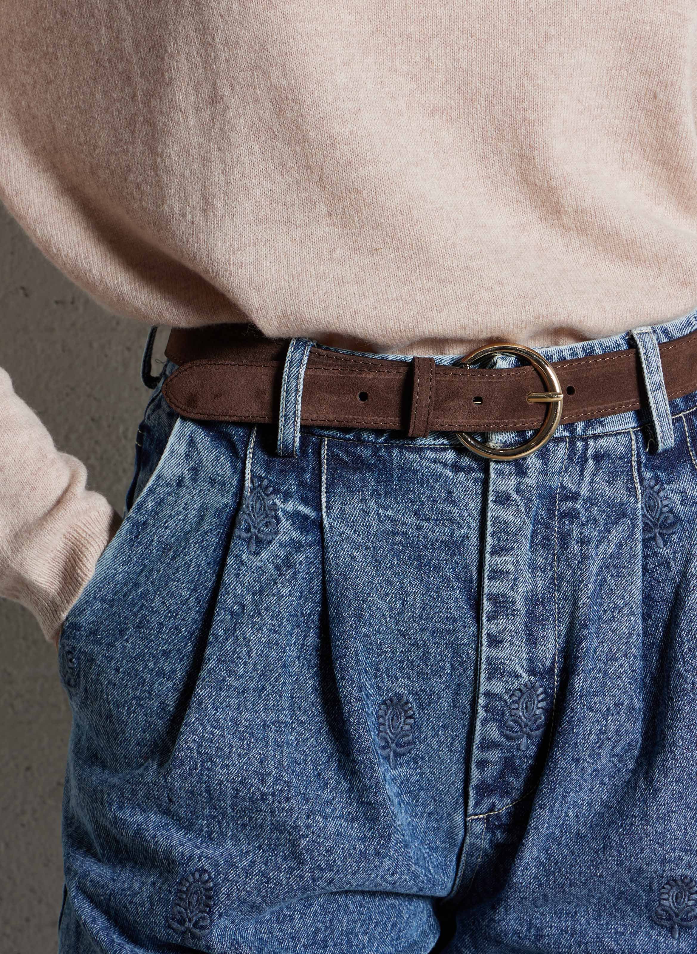 Gürtel aus Veloursleder LA PETITE ETOILE Braun