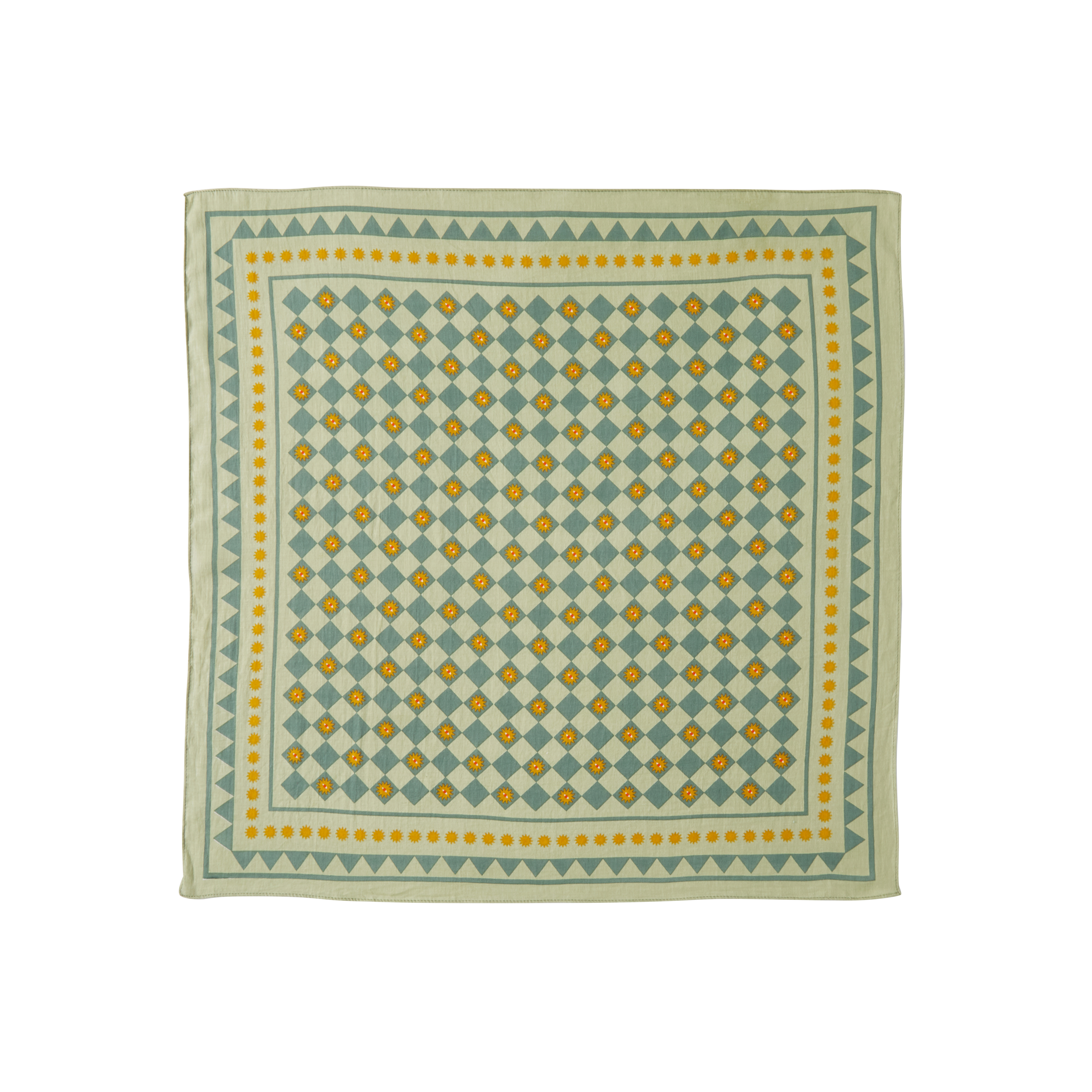 Small organic cotton Romanesque scarf BILLYBELT Green