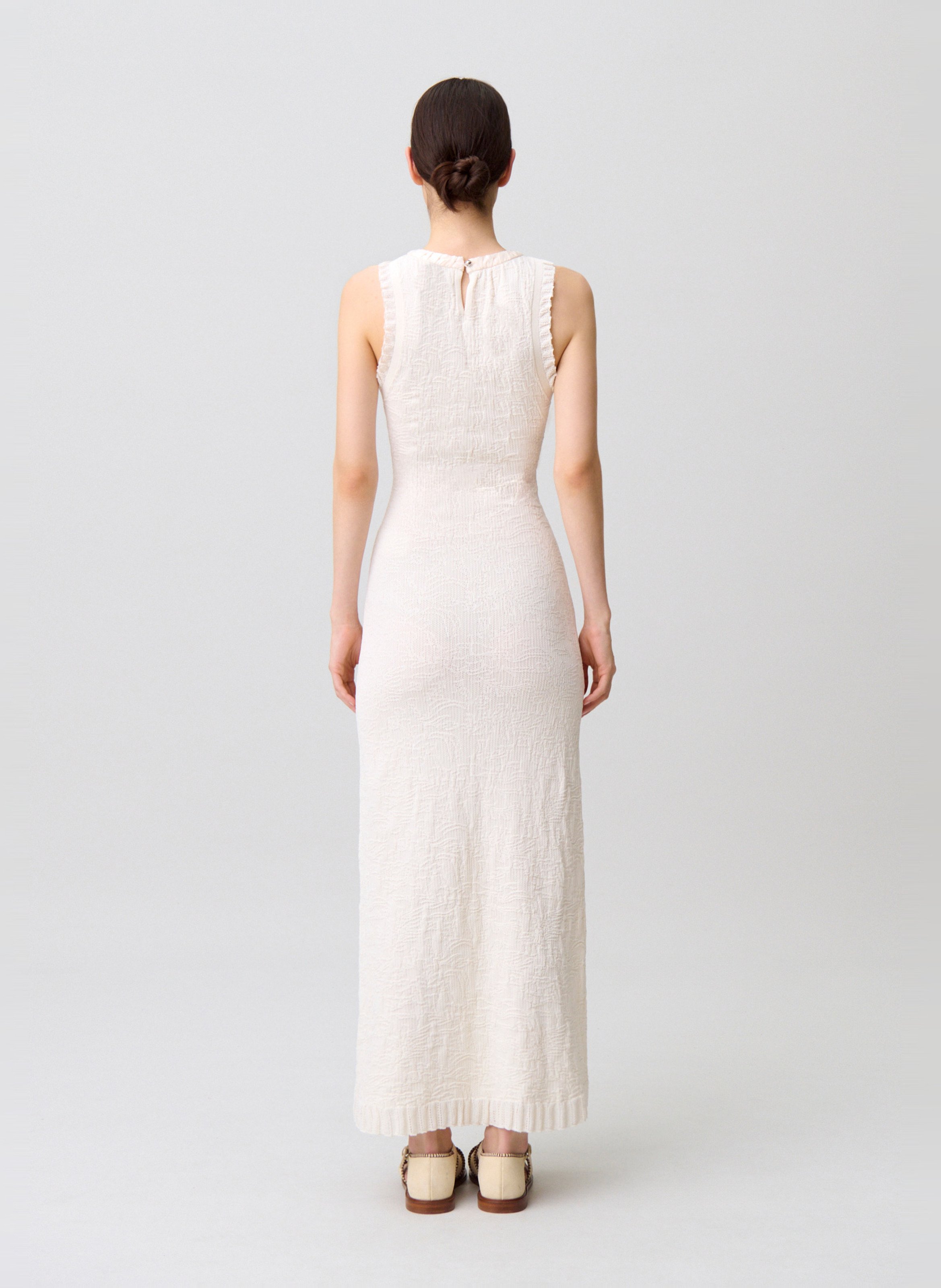 Midikleid mit Rundhalsausschnitt CLAUDIE PIERLOT Beige