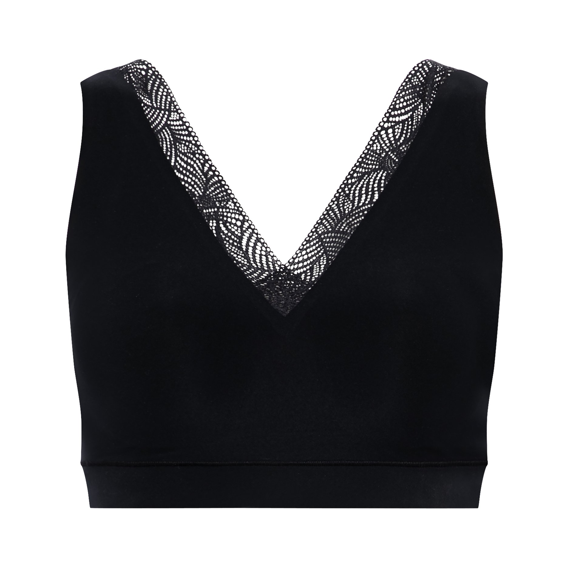 Non-wired lace bra with lace cups CHANTELLE Black