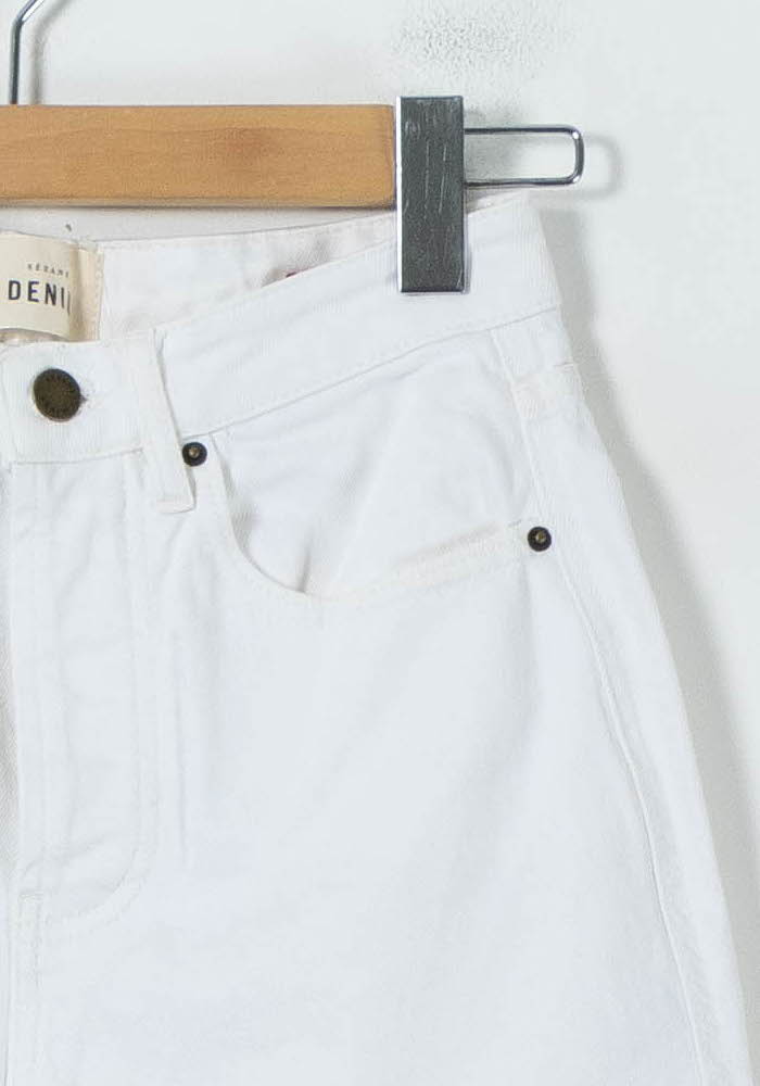 Cropped slim jeans with studs SEZANE - Seconde main White