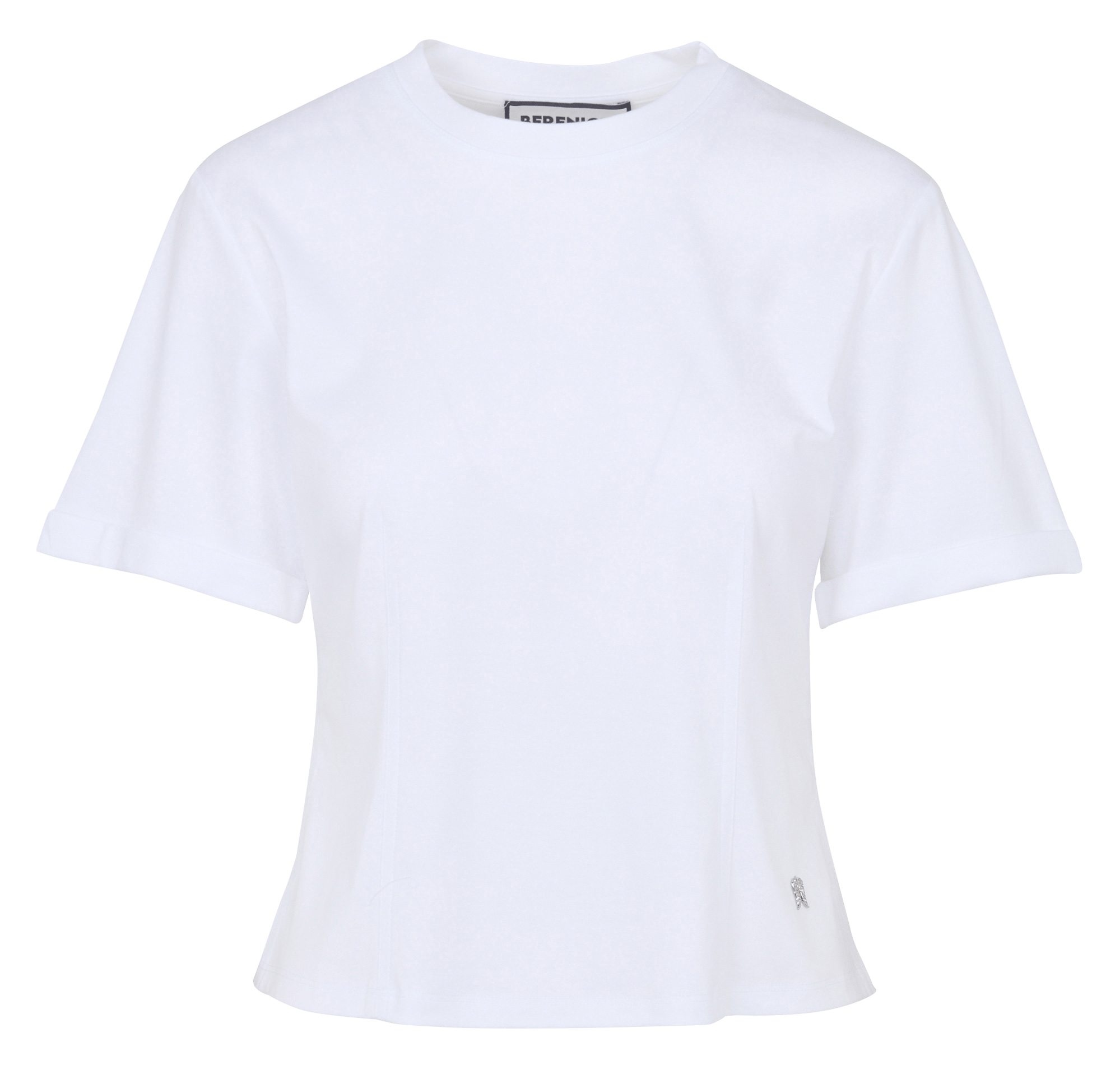 Getailleerd T-shirt van katoen BERENICE Wit