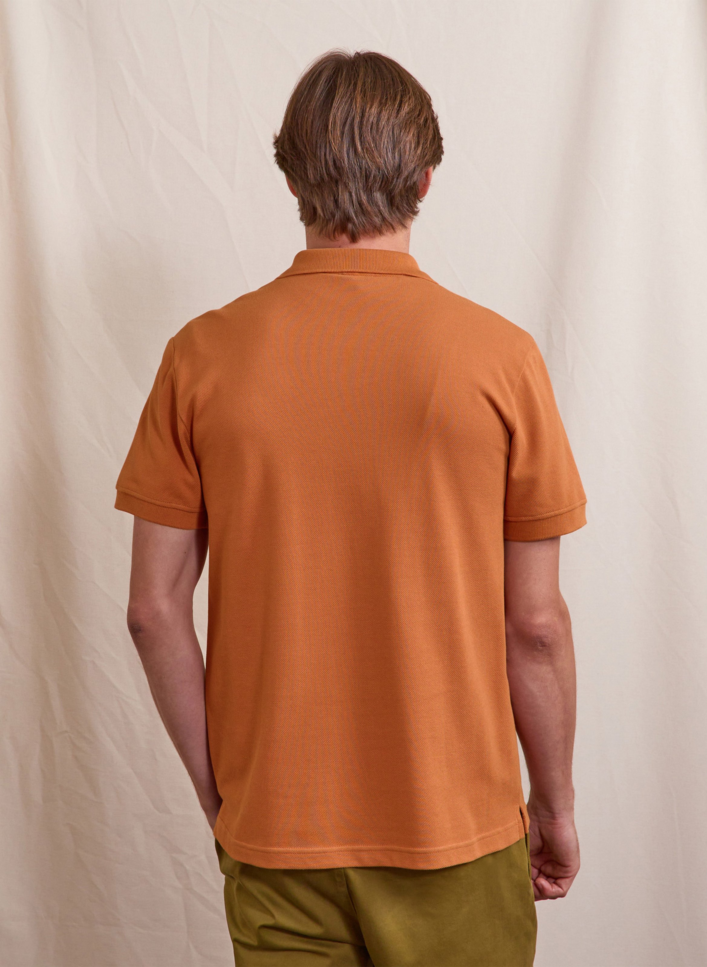 Polo mit geradem Schnitt aus bestickter Baumwolle FAGUO Rot