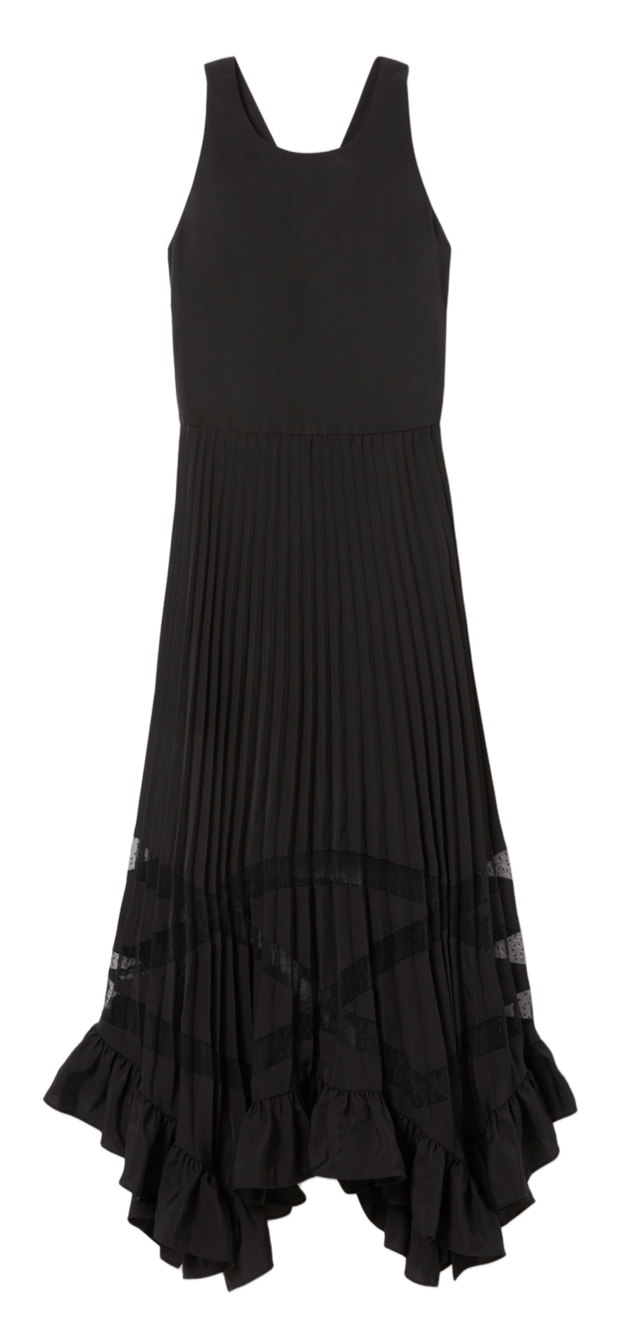 Langes Kleid mit Rundhalsausschnitt CLAUDIE PIERLOT Schwarz