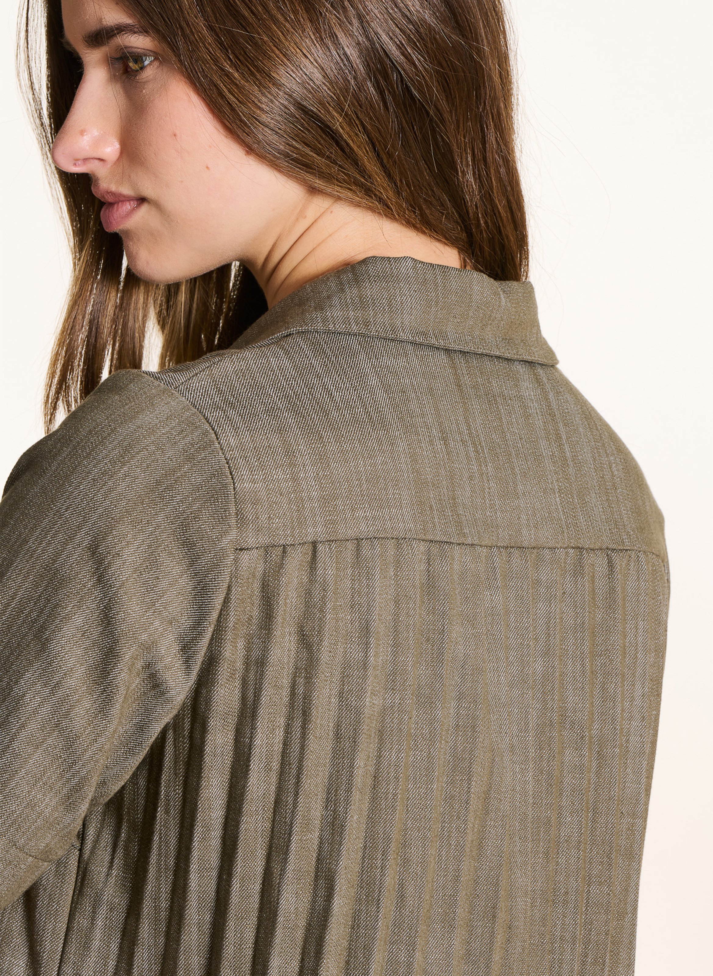 Robe courte trapèze en jean LA FEE MARABOUTEE Vert