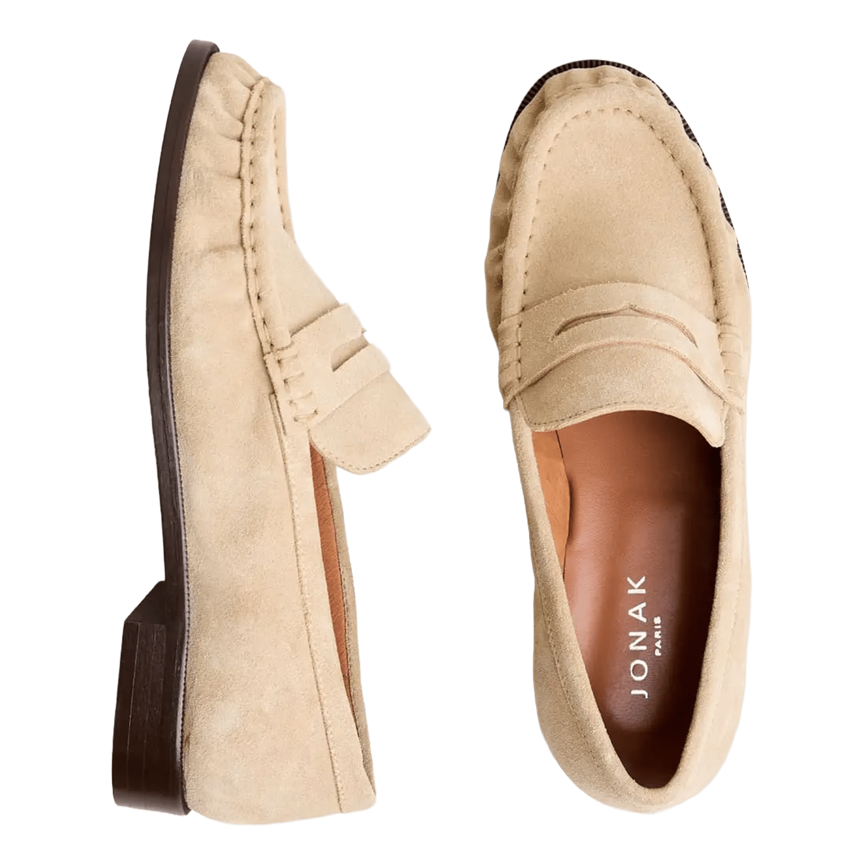 Leren loafers JONAK Beige