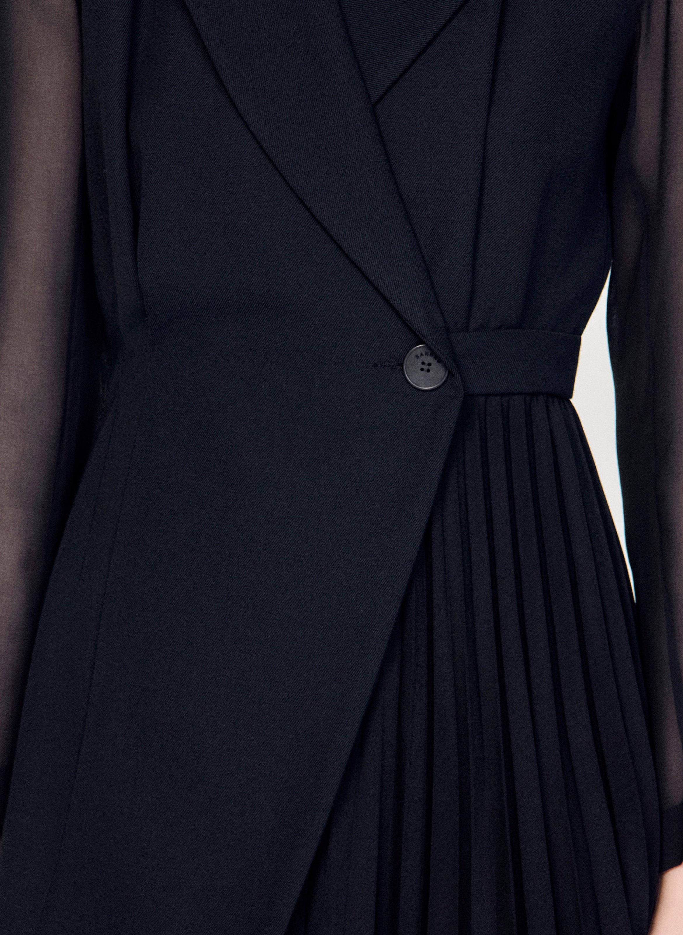 Kurzkleid mit Reverskragen SANDRO Schwarz