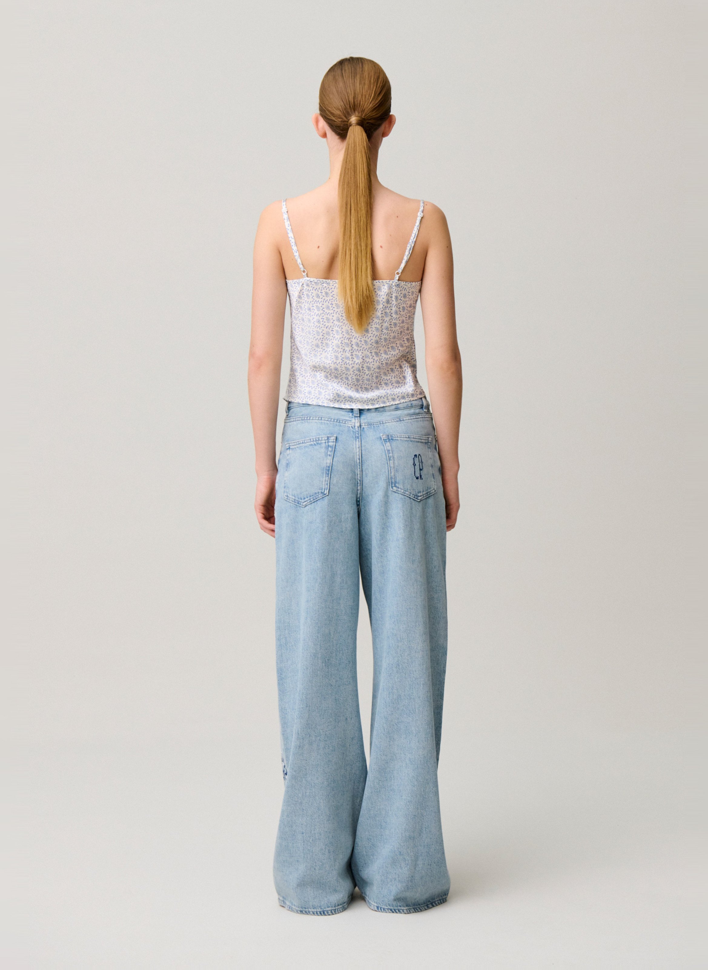 Jean large brodé CLAUDIE PIERLOT Multicolore