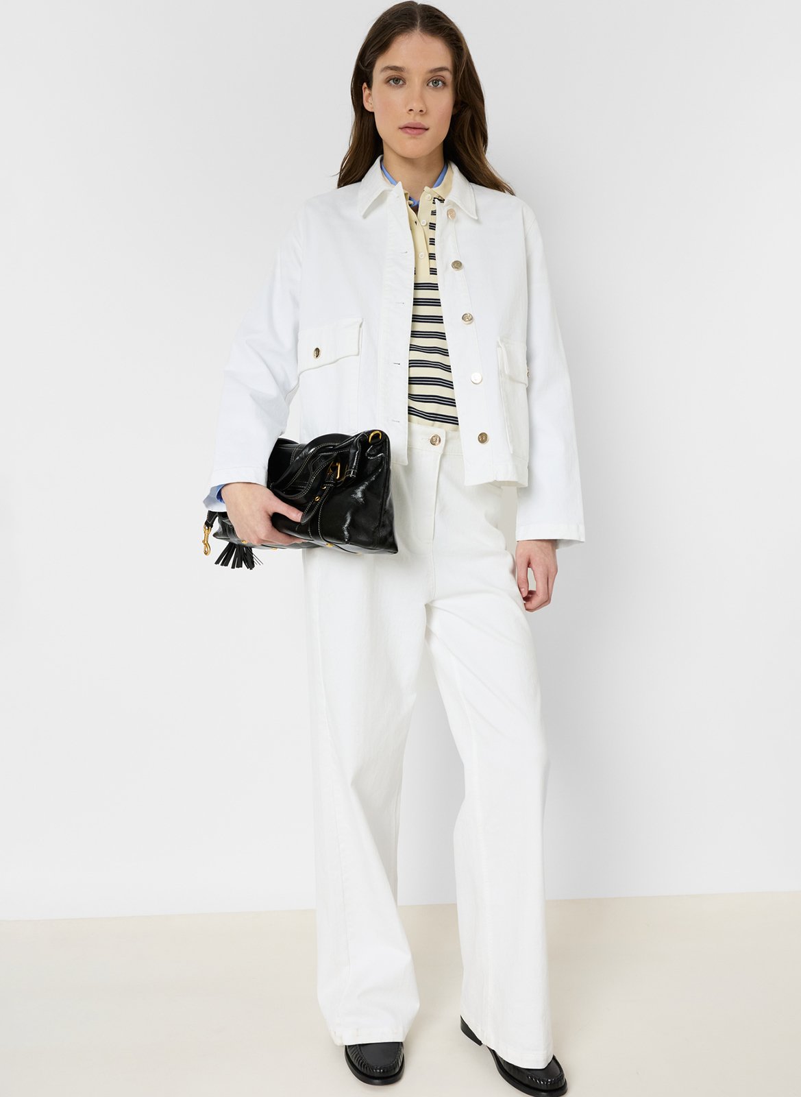 Veste droite boutonnée unie GERARD DAREL Blanc