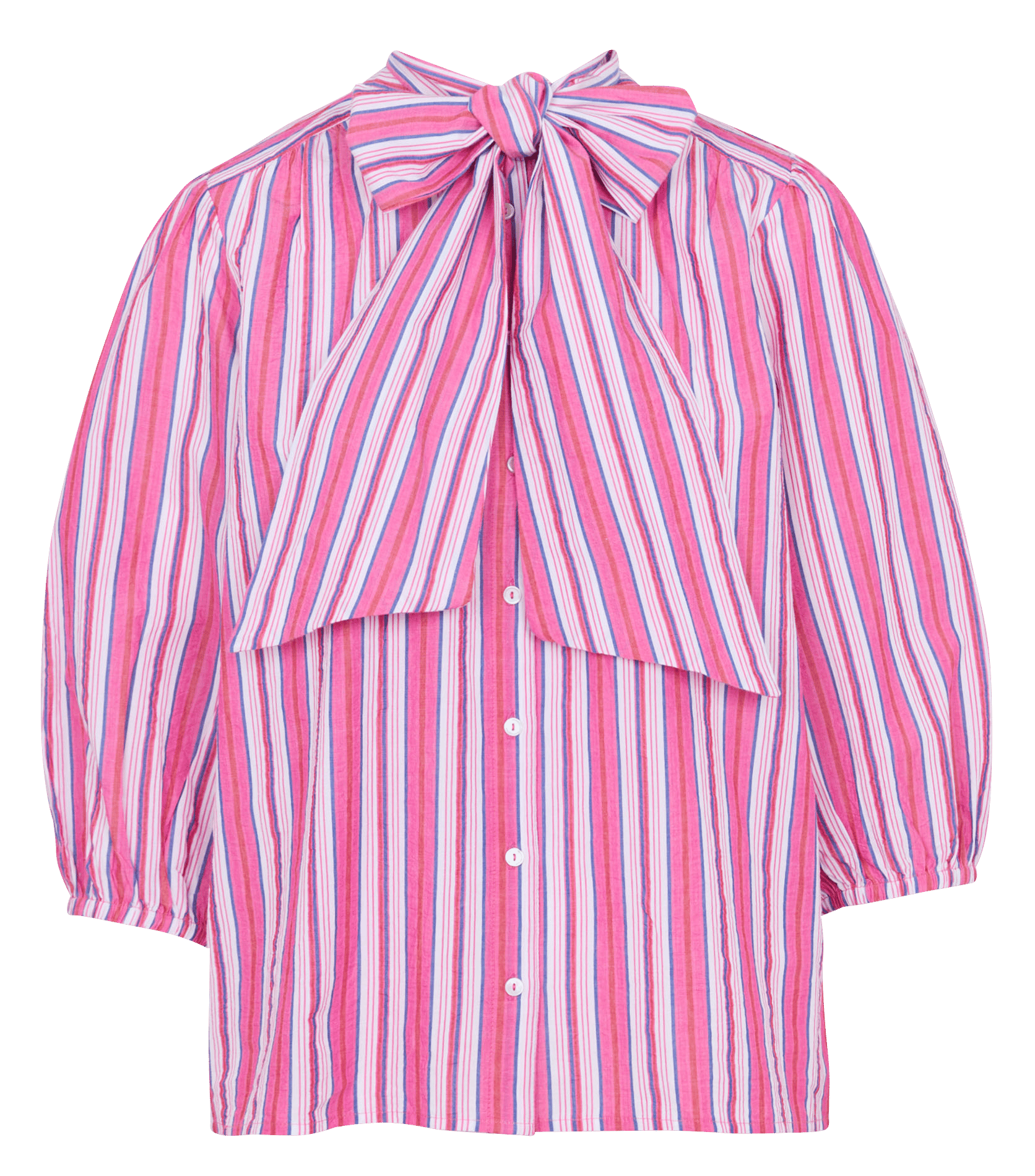 Blouse à rayures col rond MAISON 123 Rose