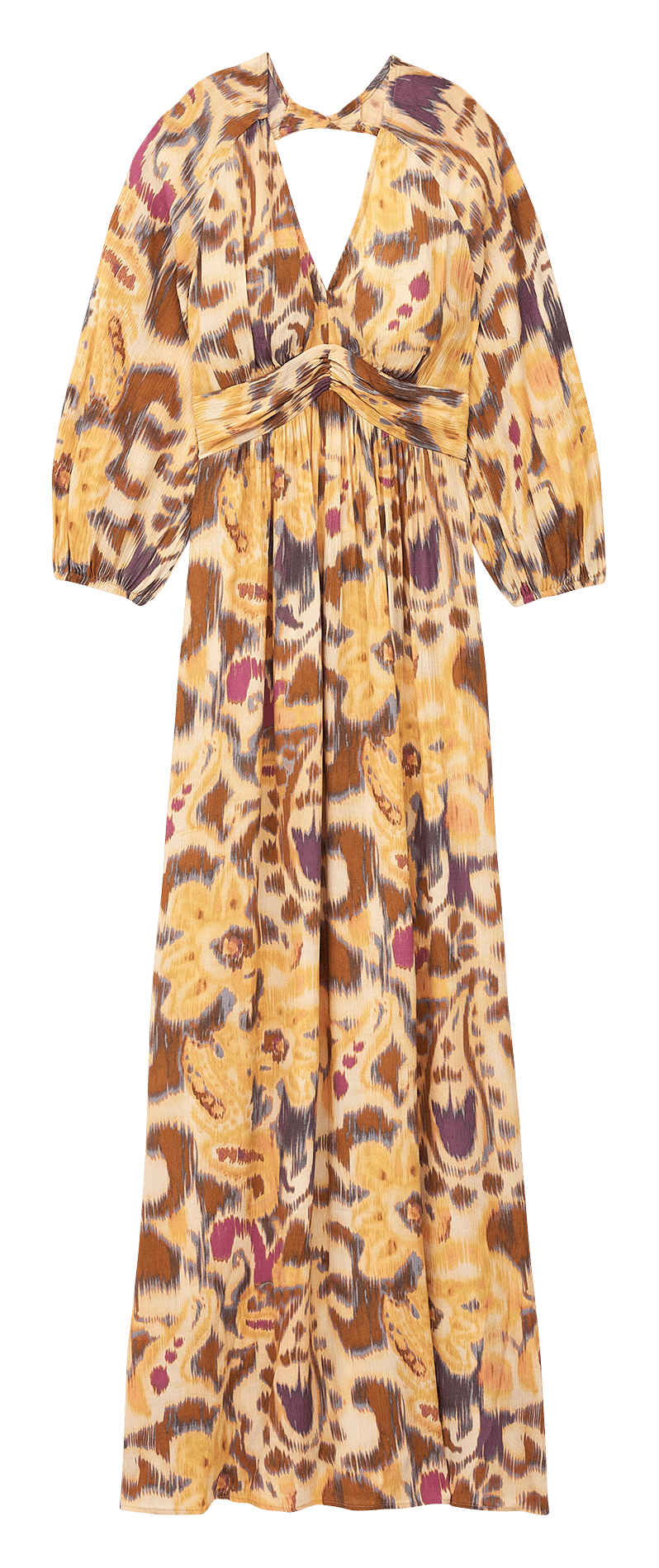 Halflange jurk met print BA&SH Geel