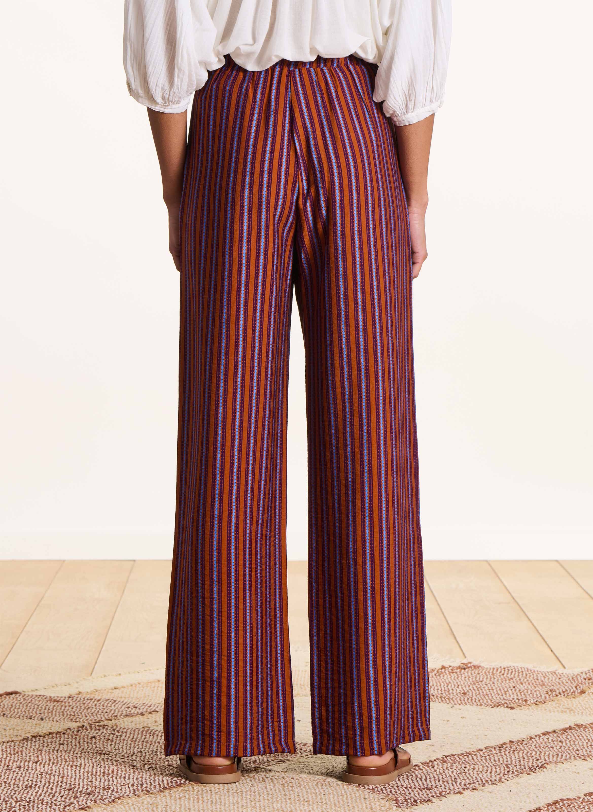 Pantalon large à rayures LA FEE MARABOUTEE Multicolore