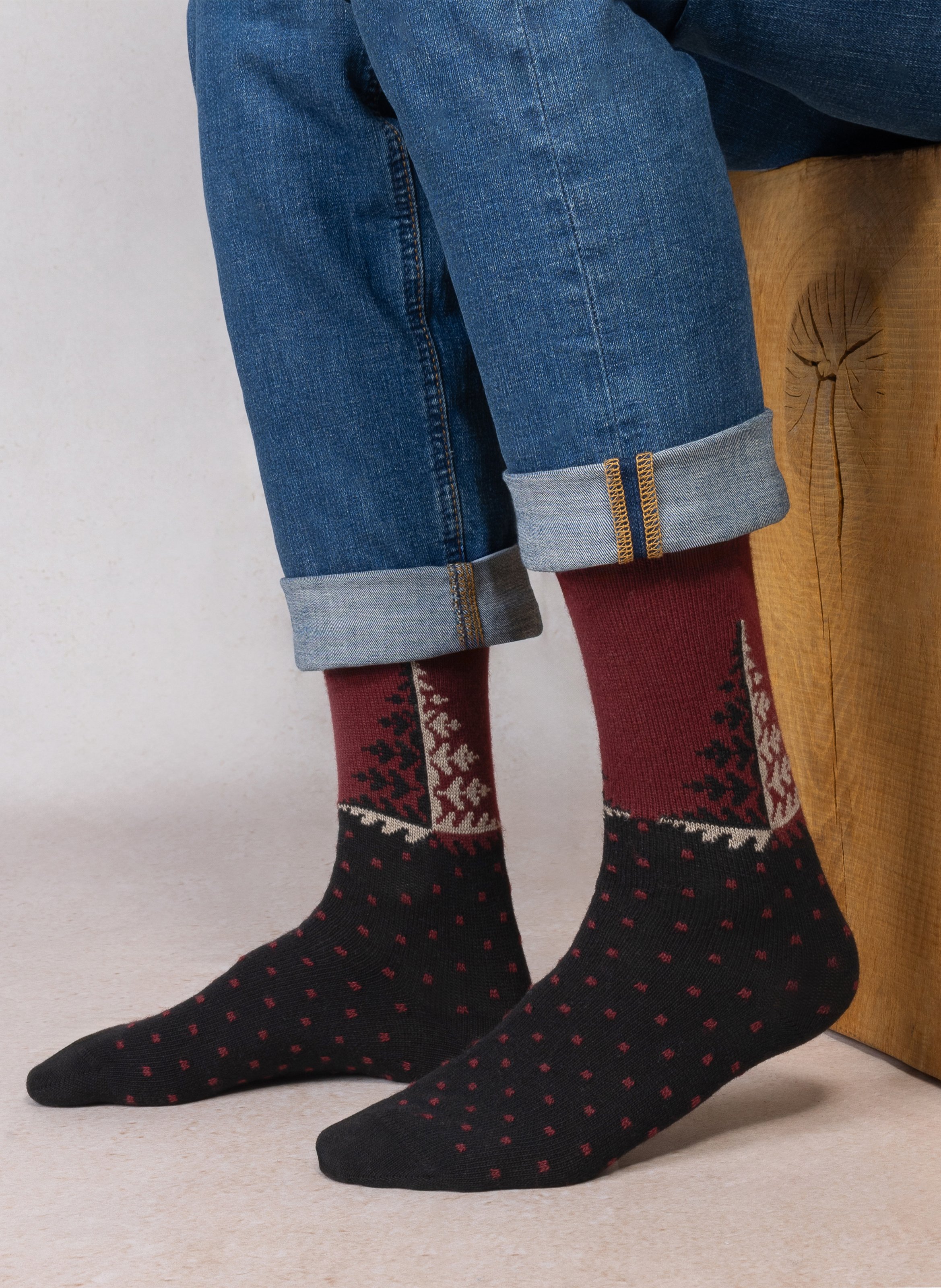 Sokken met motief BLEUFORET Rood