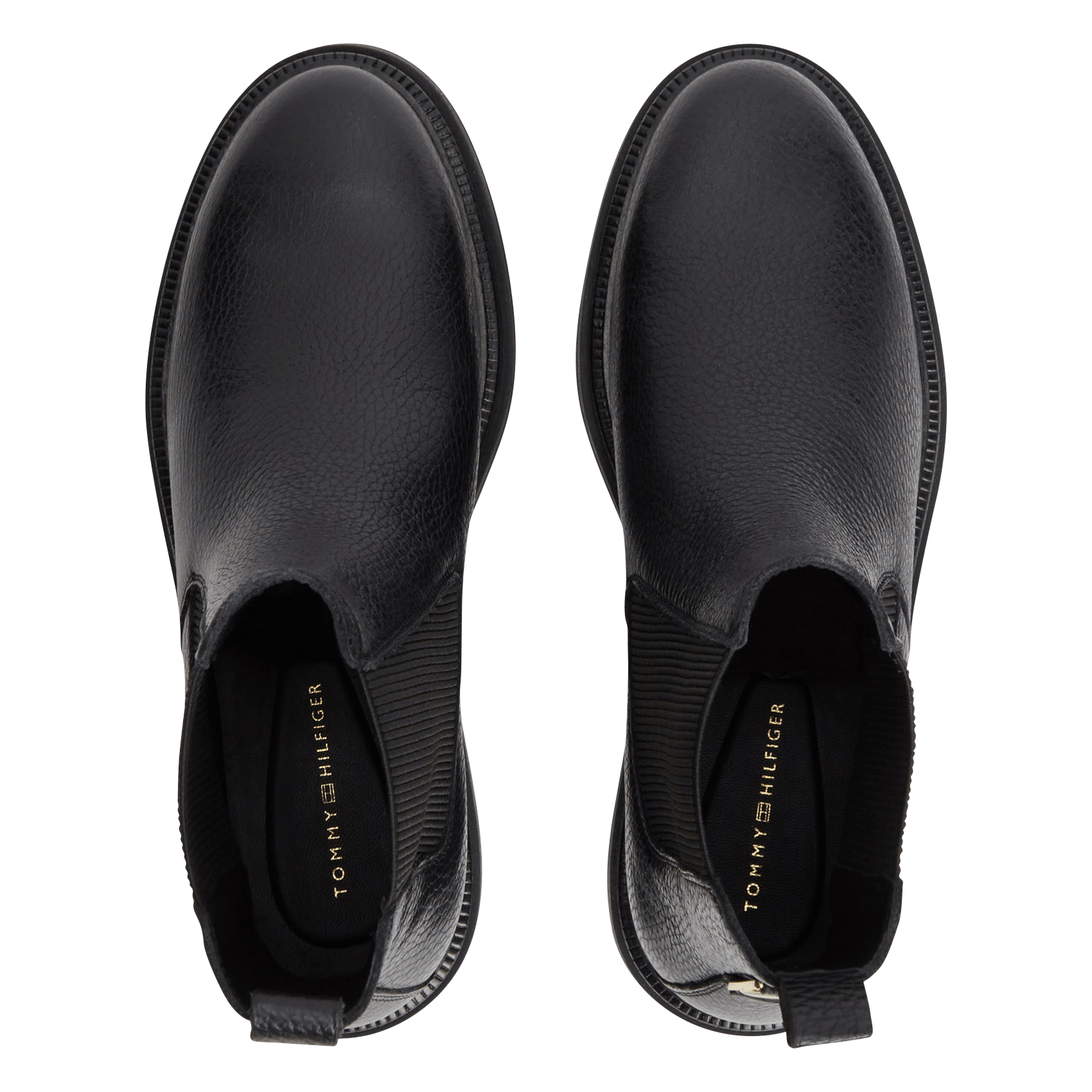 Solid color leather Chelsea boots TOMMY HILFIGER Black