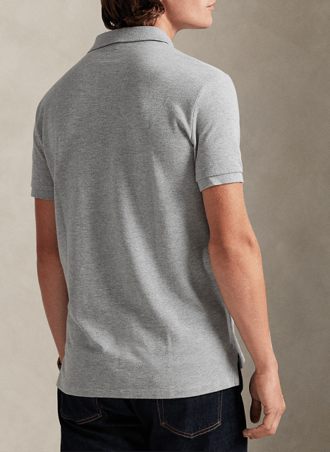 Baumwoll-Poloshirt - tailliert, kurzärmlig POLO RALPH LAUREN Grau