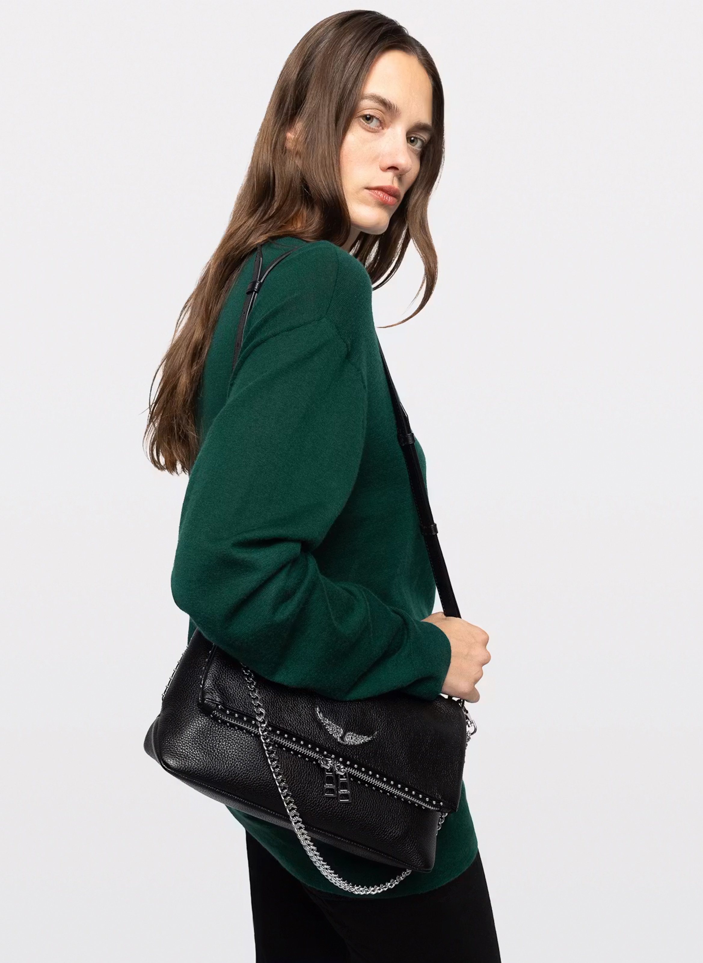 Umhängetasche aus Leder ZADIG&VOLTAIRE Schwarz