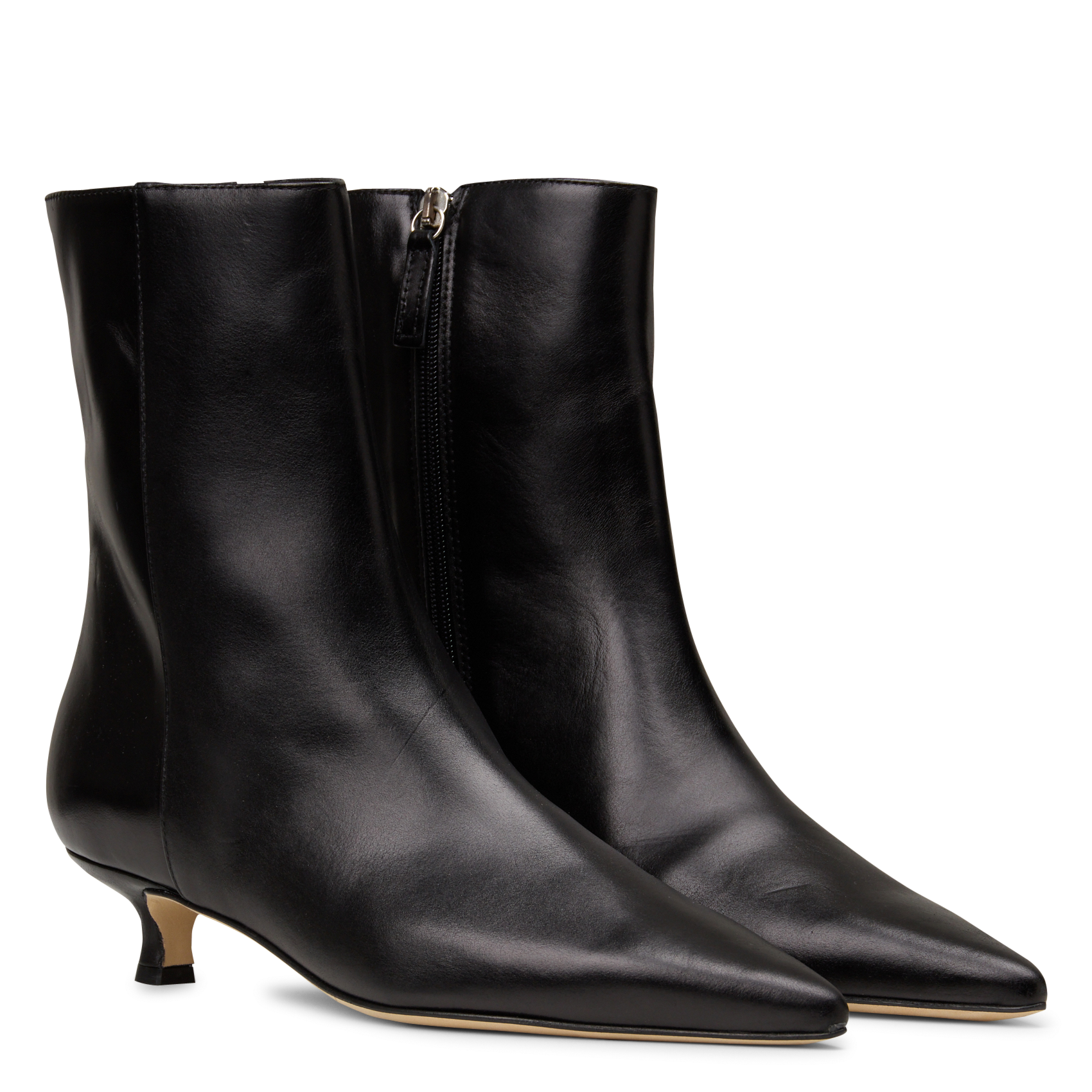Bottines bout pointu en cuir ODARE Noir