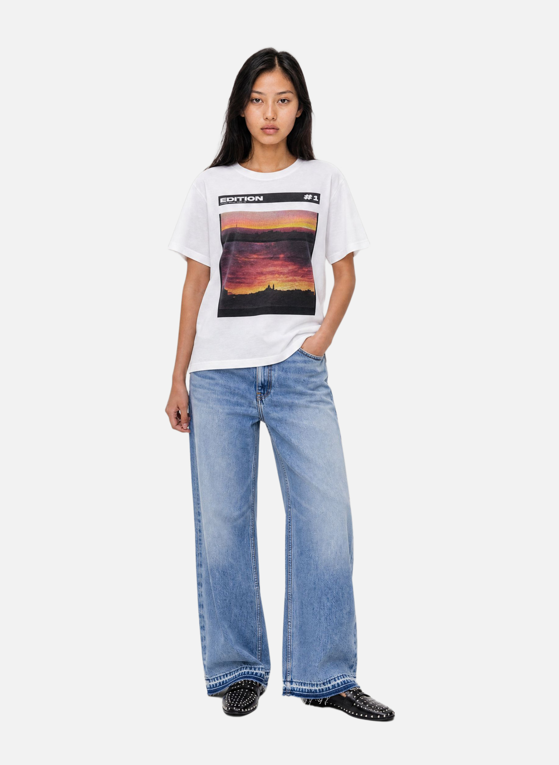 T-shirt with screen printing THE KOOPLES White