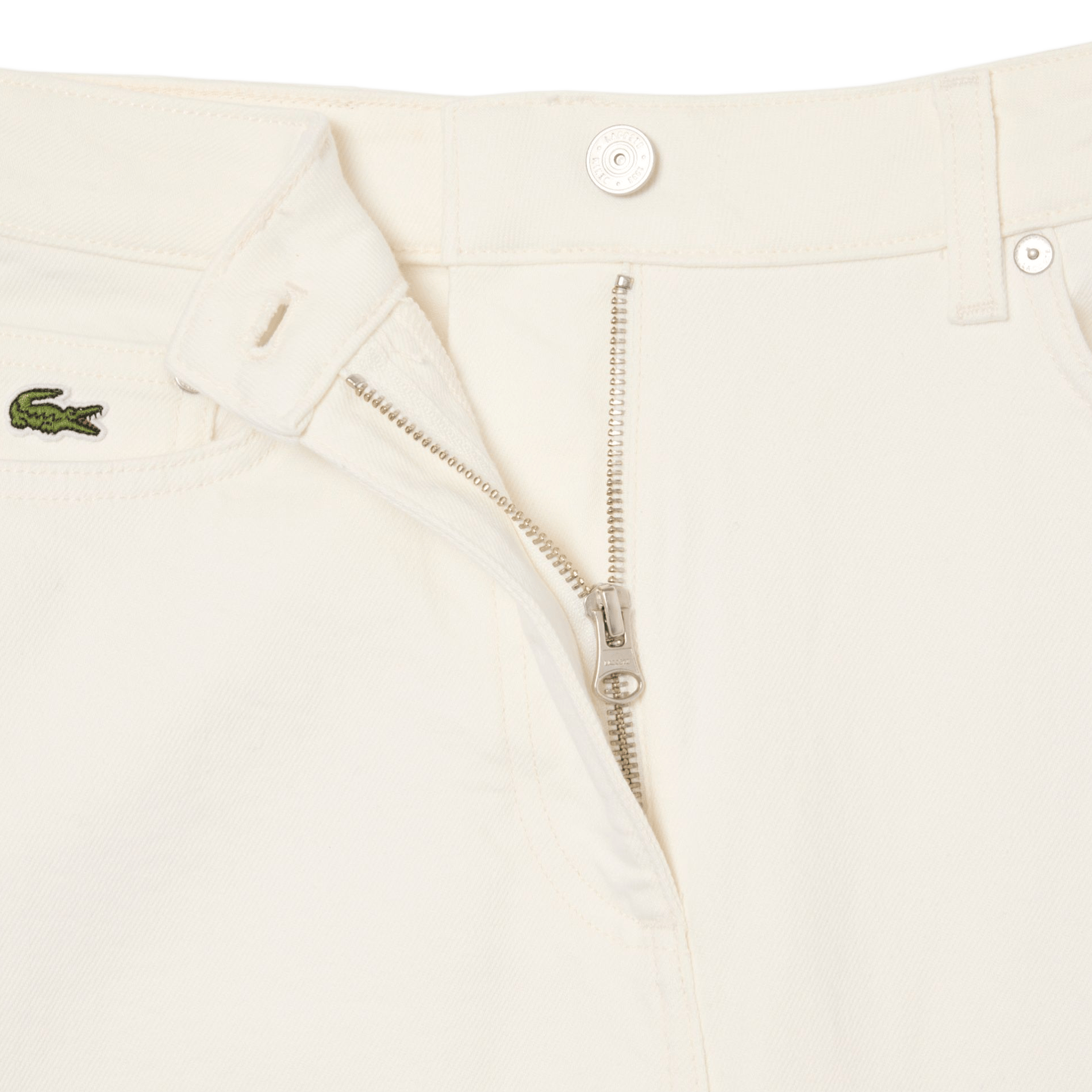 Gerade geschnittene Hose aus Baumwoll-Mix mit hohem Bund LACOSTE Weiss