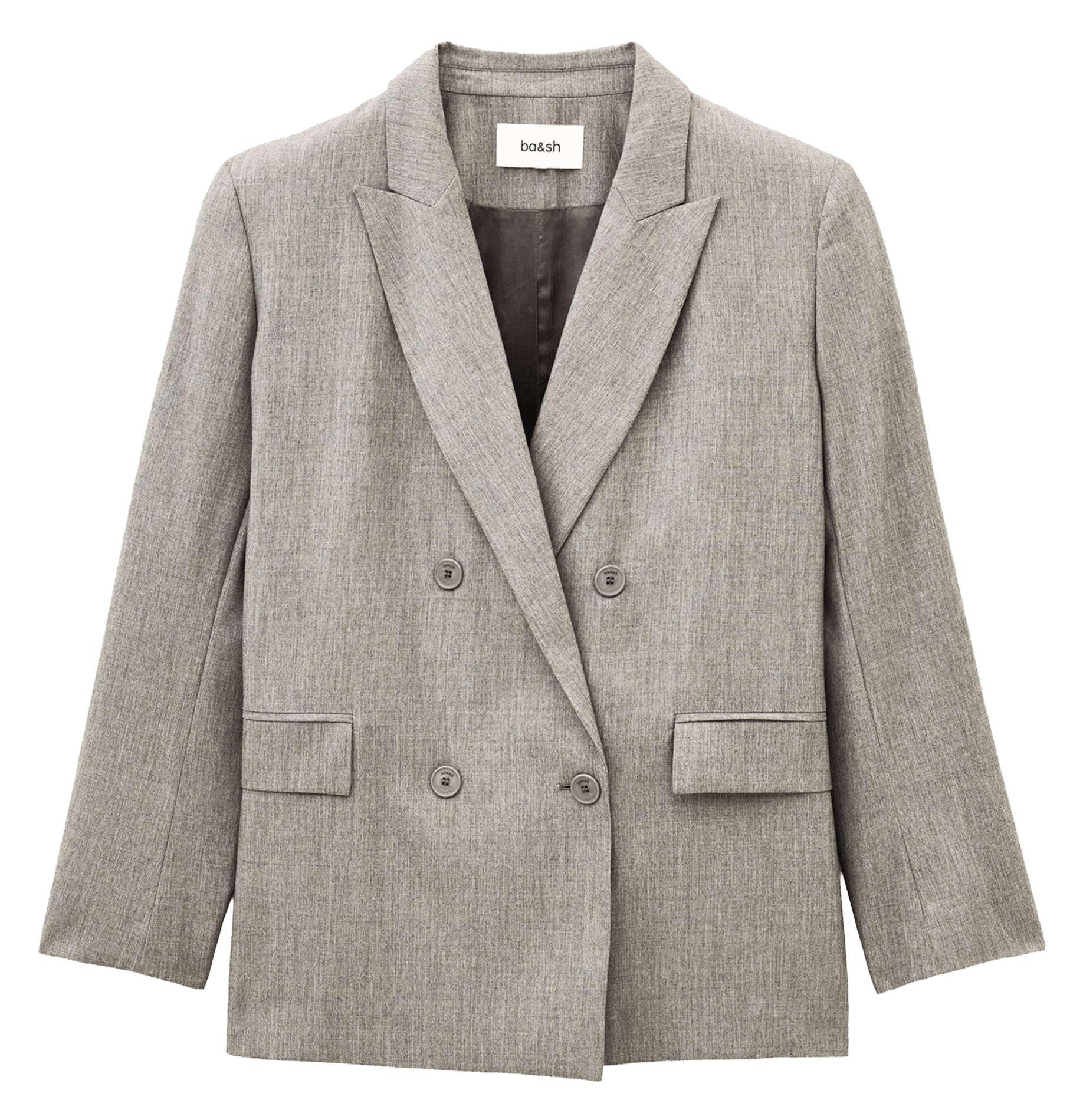 Gerade geschnittener Blazer mit Reverskragen in Uni BA&SH Grau