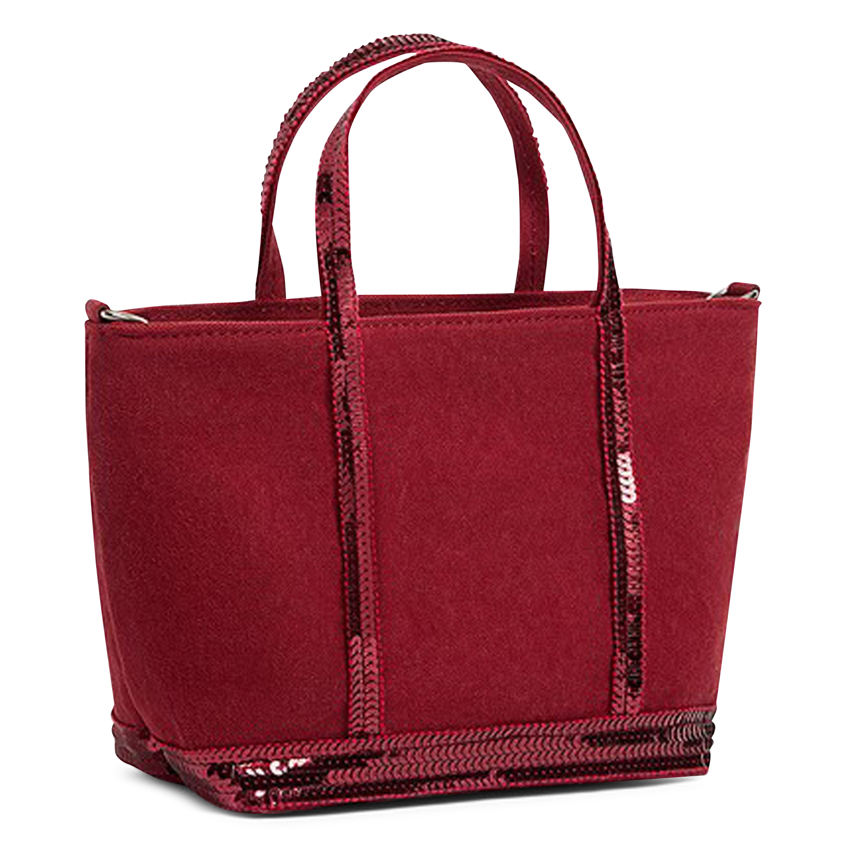 Mini canvas and sequin tote bag | Red VANESSA BRUNO Women