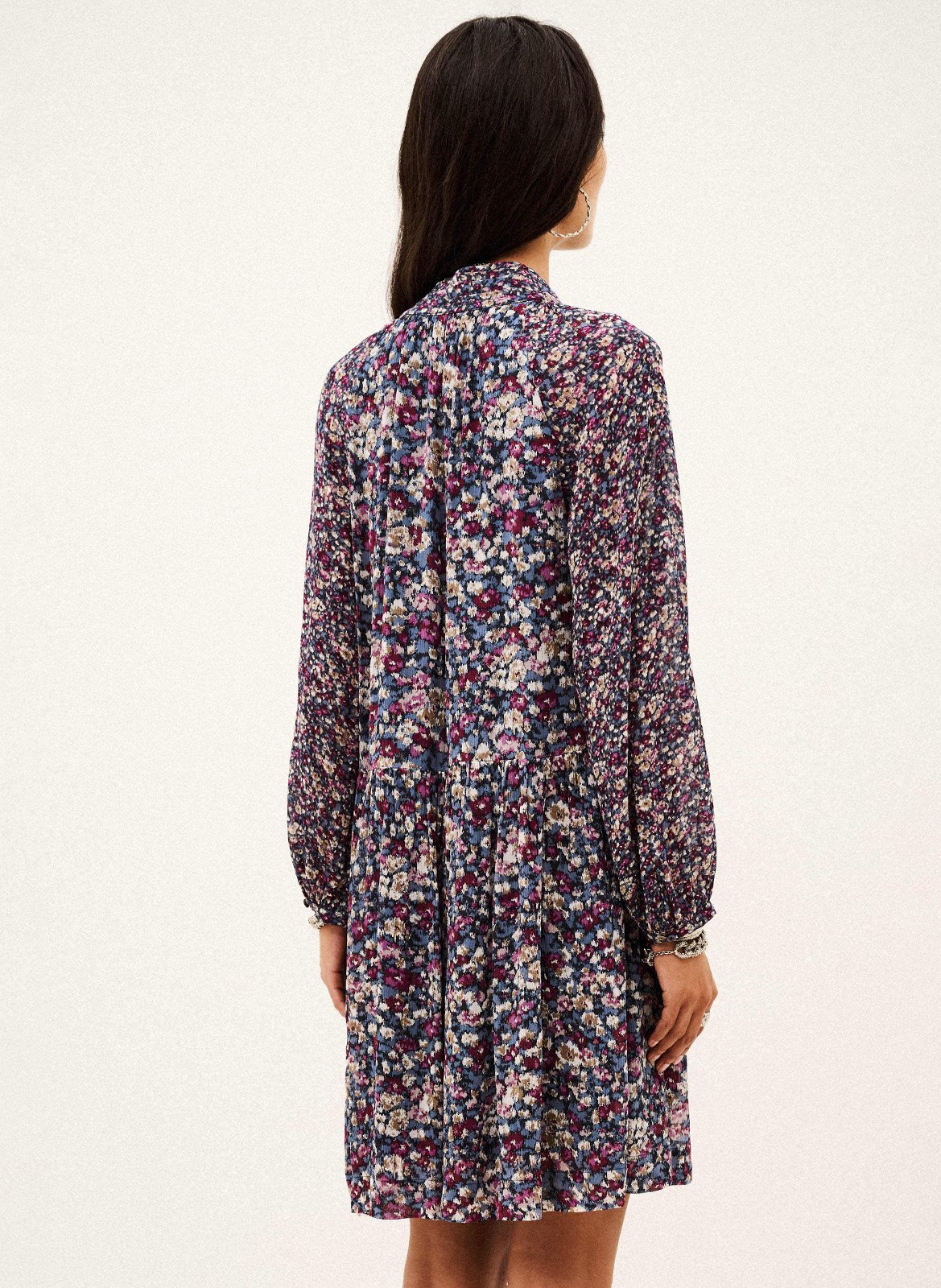 Robe courte ample imprimée BA&SH Bleu