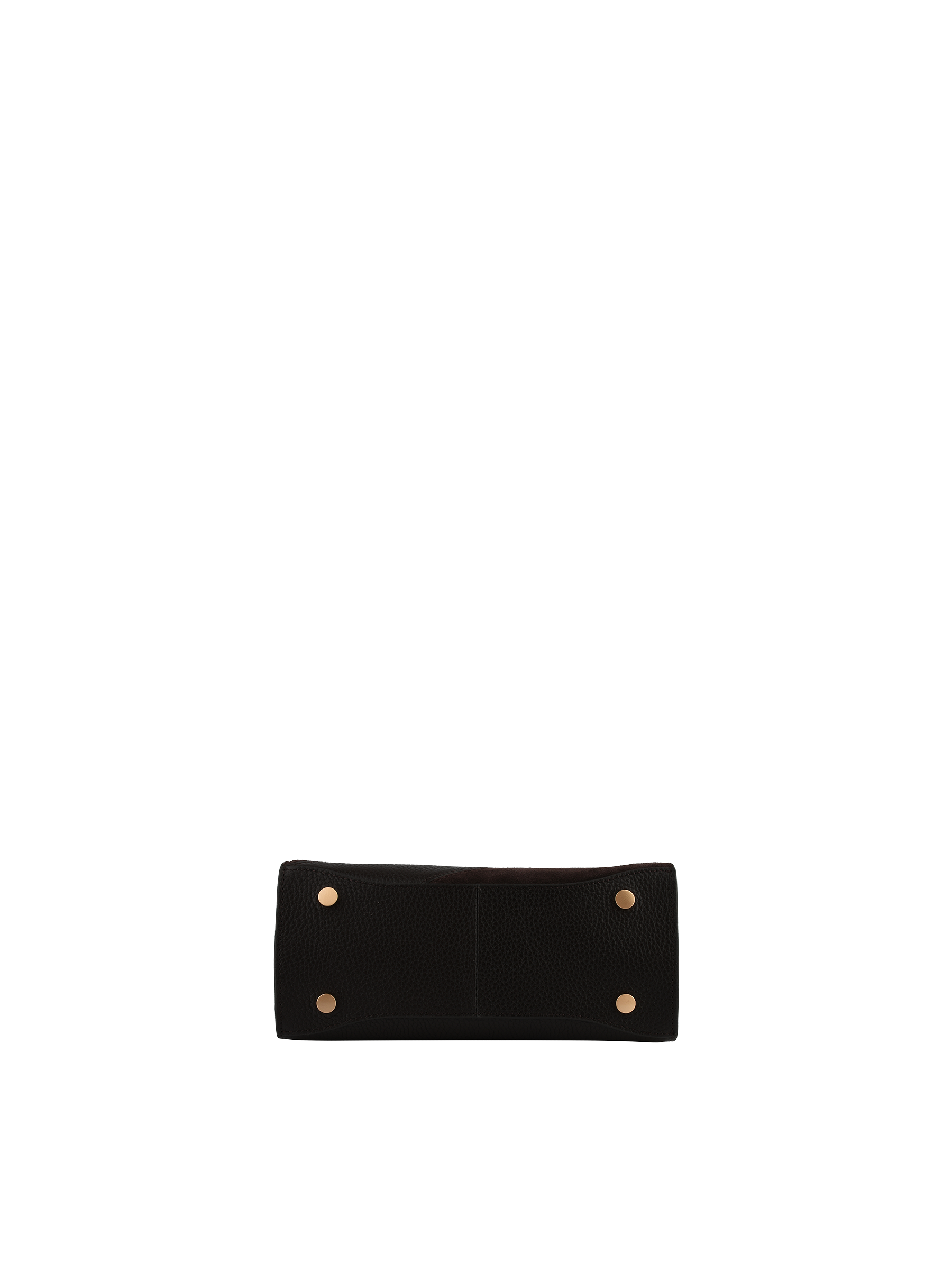 Cowhide leather handbag with a suede-effect finish POURCHET Multicolored