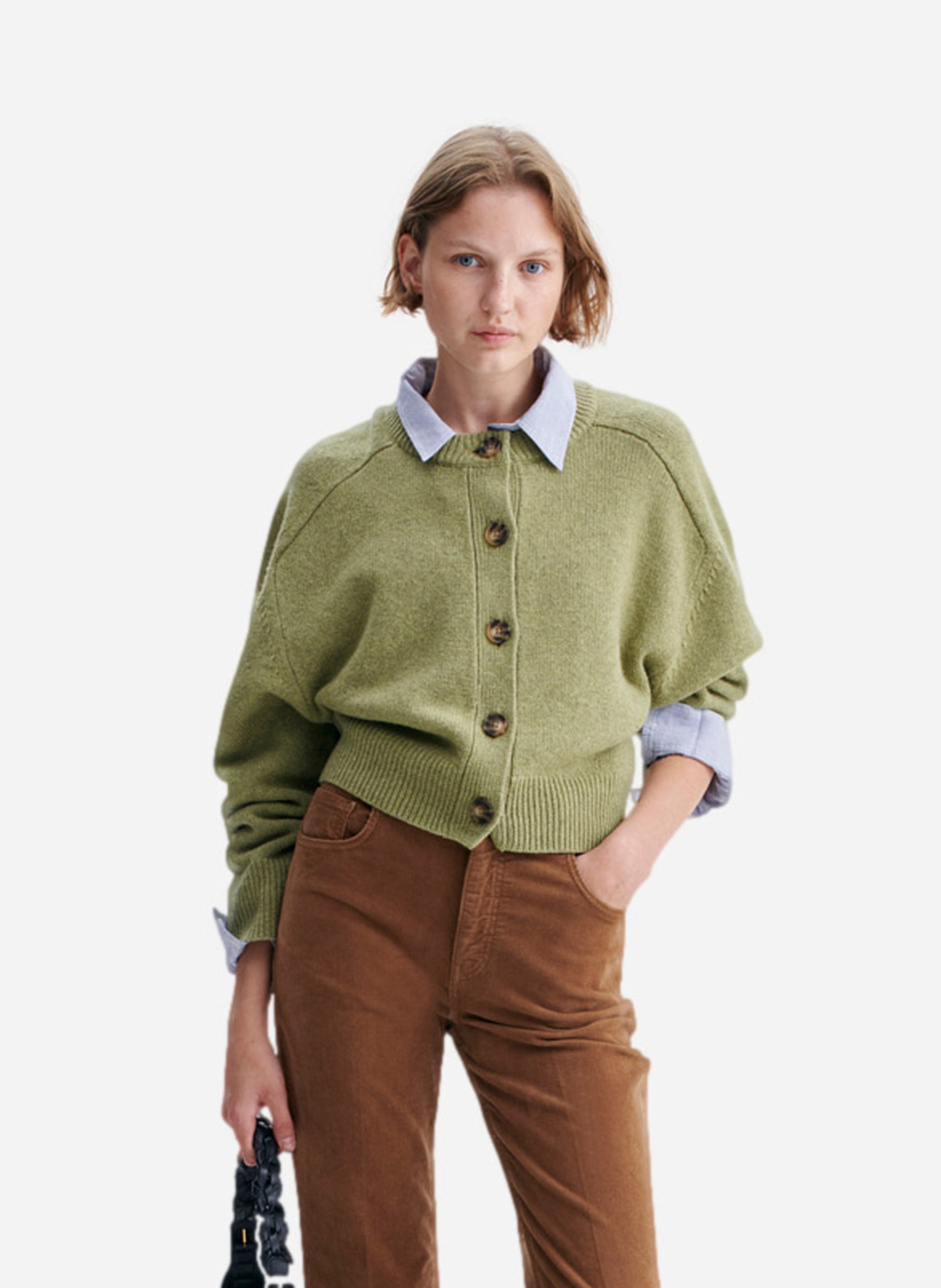 Wollstrickjacke VANESSA BRUNO Braun