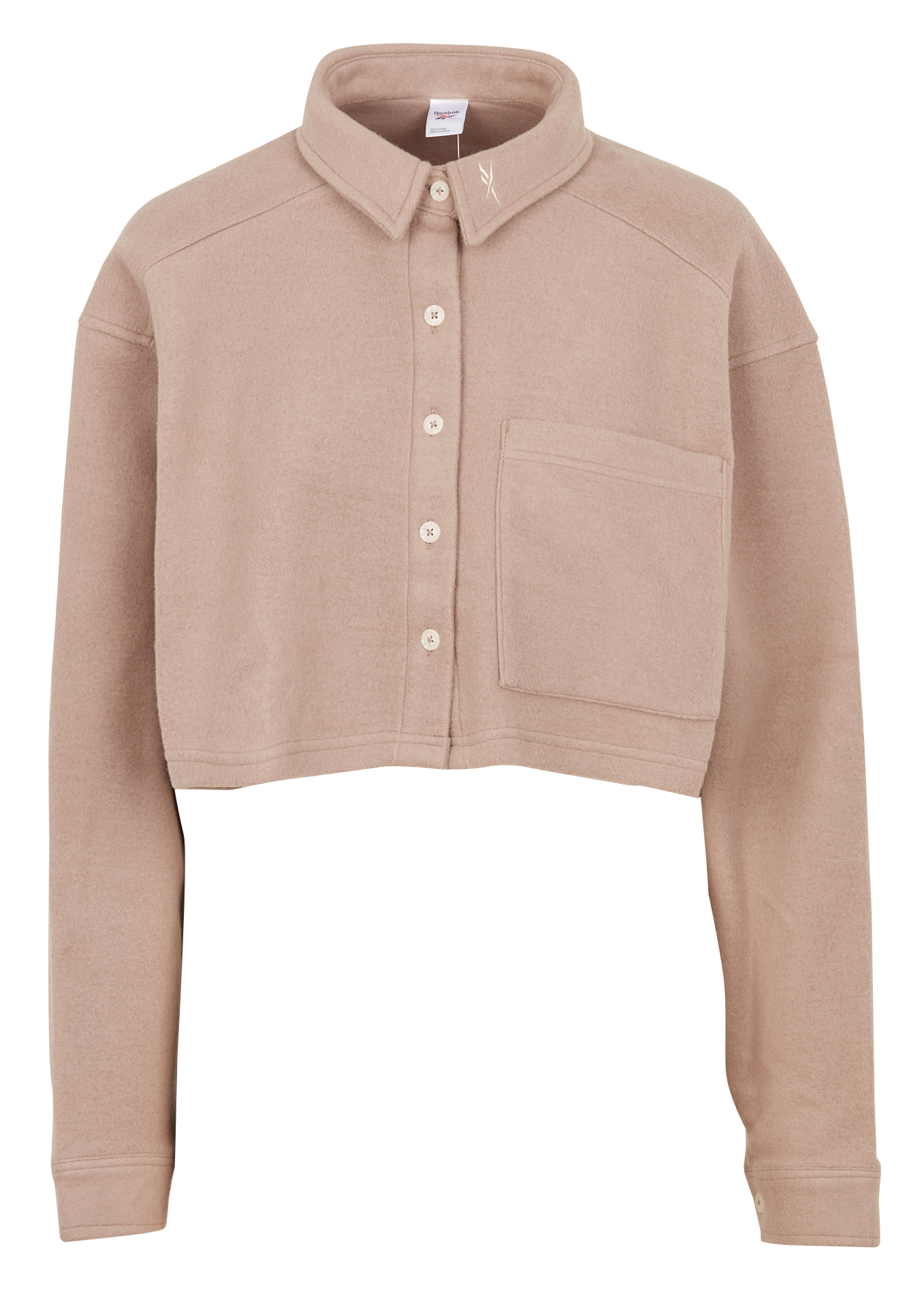 Kurze Sweatjacke mit klassischem Kragen REEBOK Beige